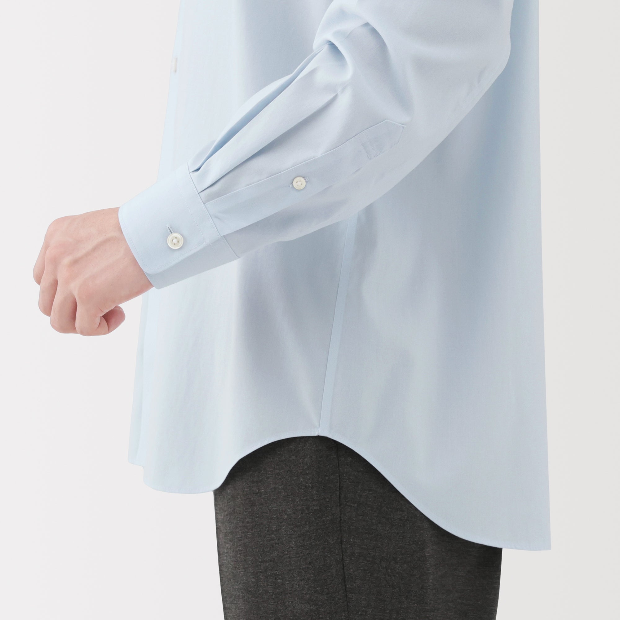 Cotton Semi-Spread Collar Shirt - Image 35
