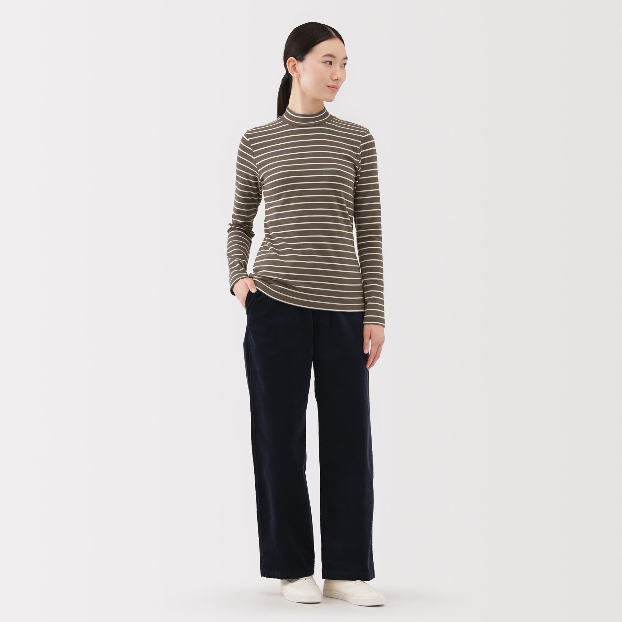 Brushed Mock Neck T-Shirt - Image 39