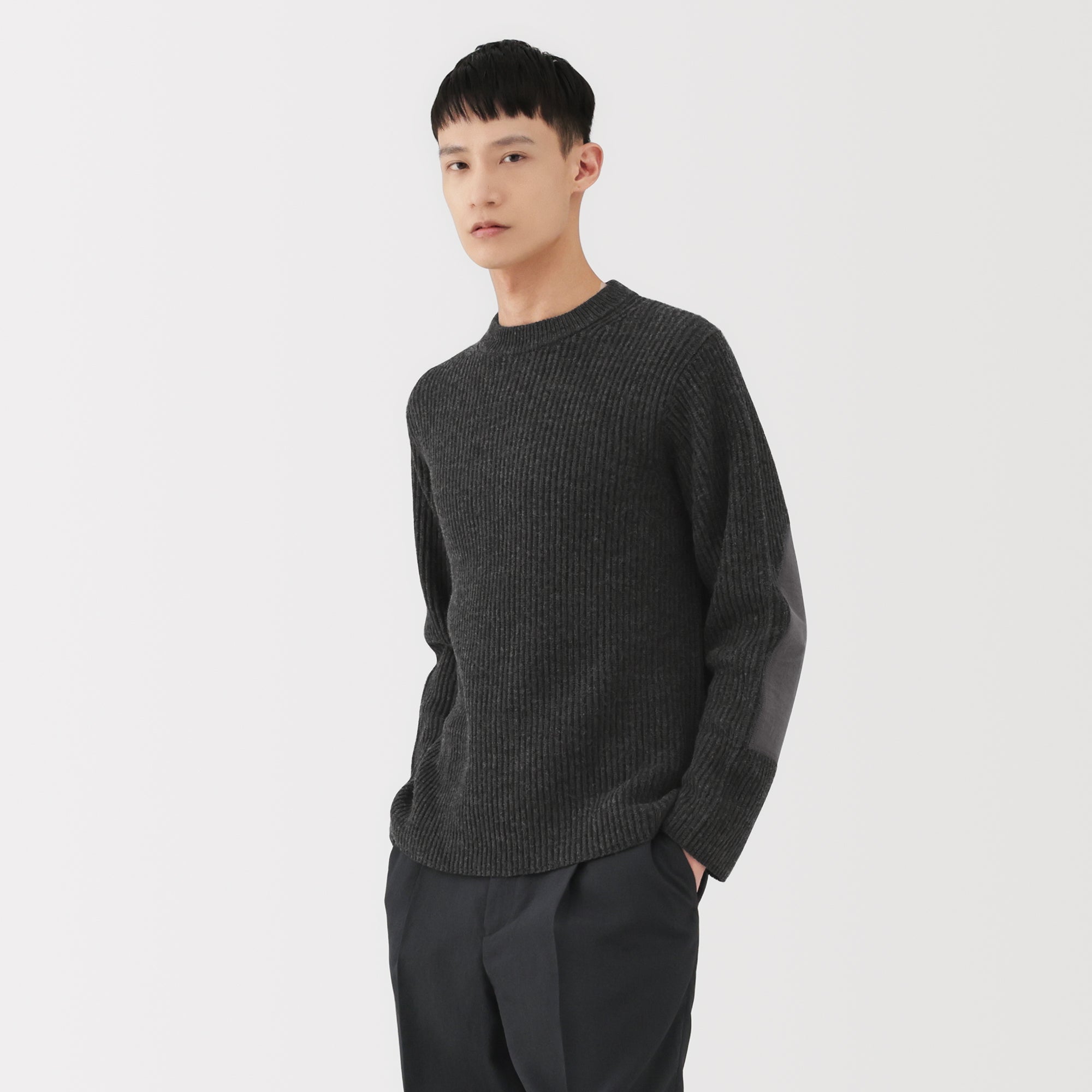 Labo Merino Wool Elbow Patch Sweater - Image 4