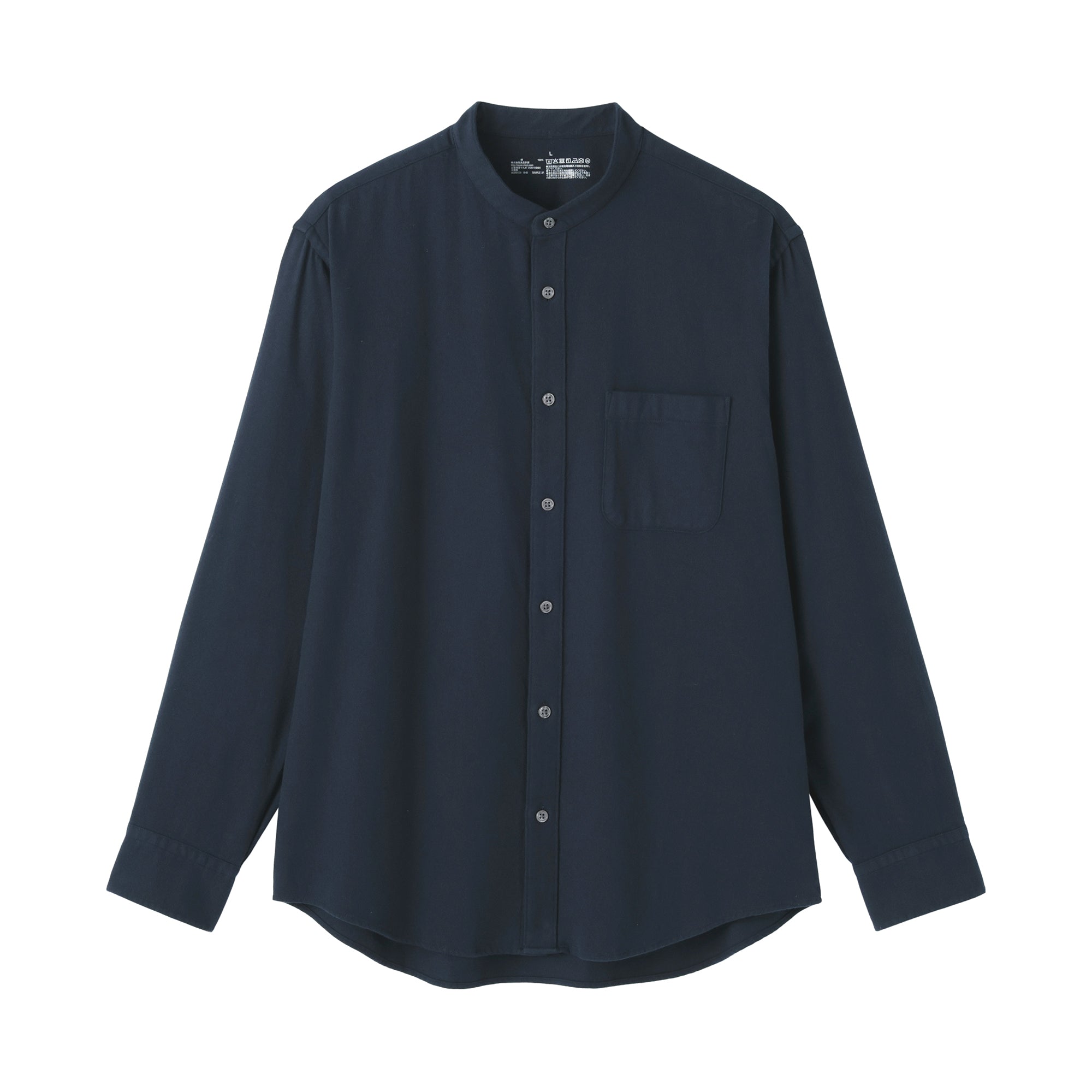 Flannel Stand Collar Shirt - Image 20