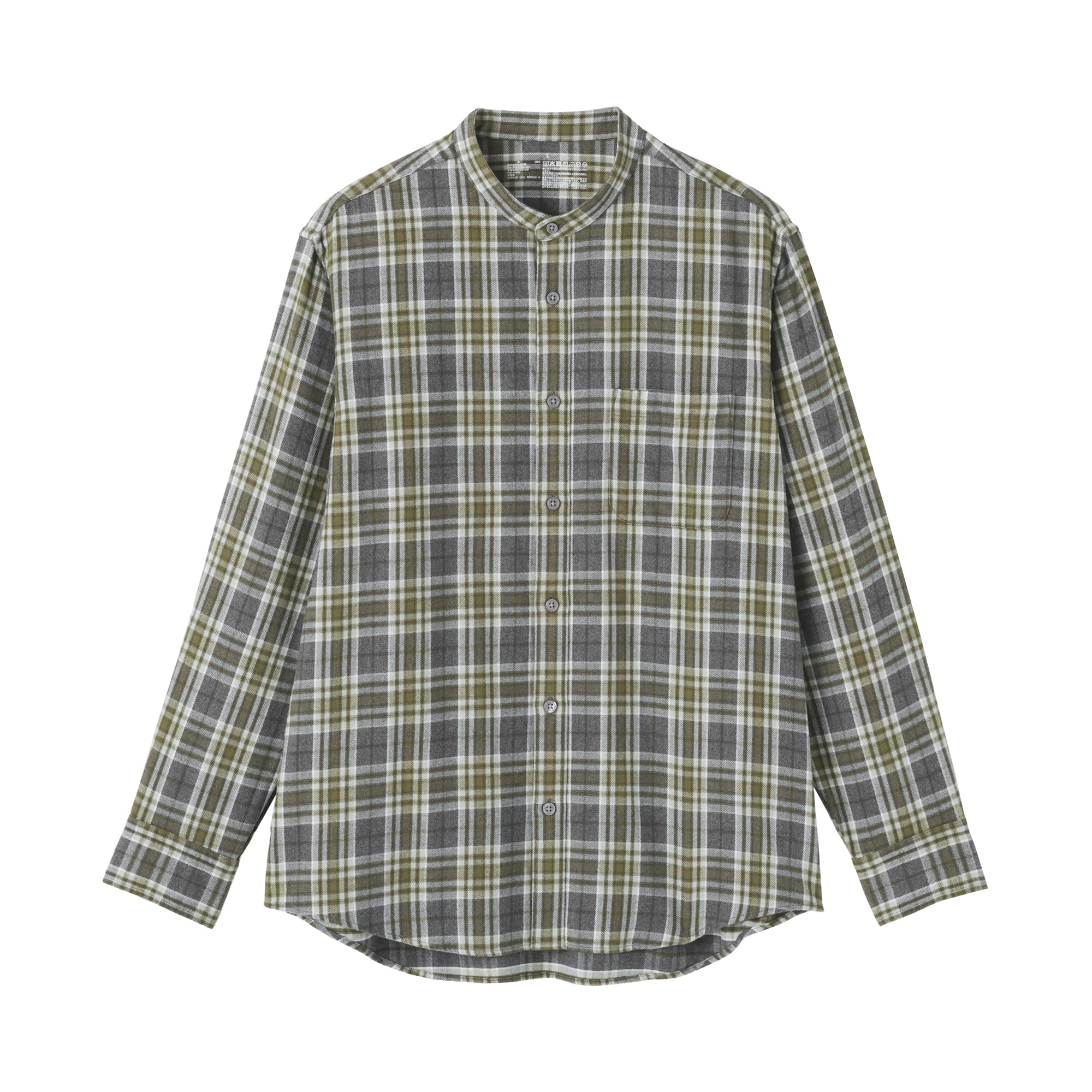 Flannel Stand Collar Shirt - Image 29