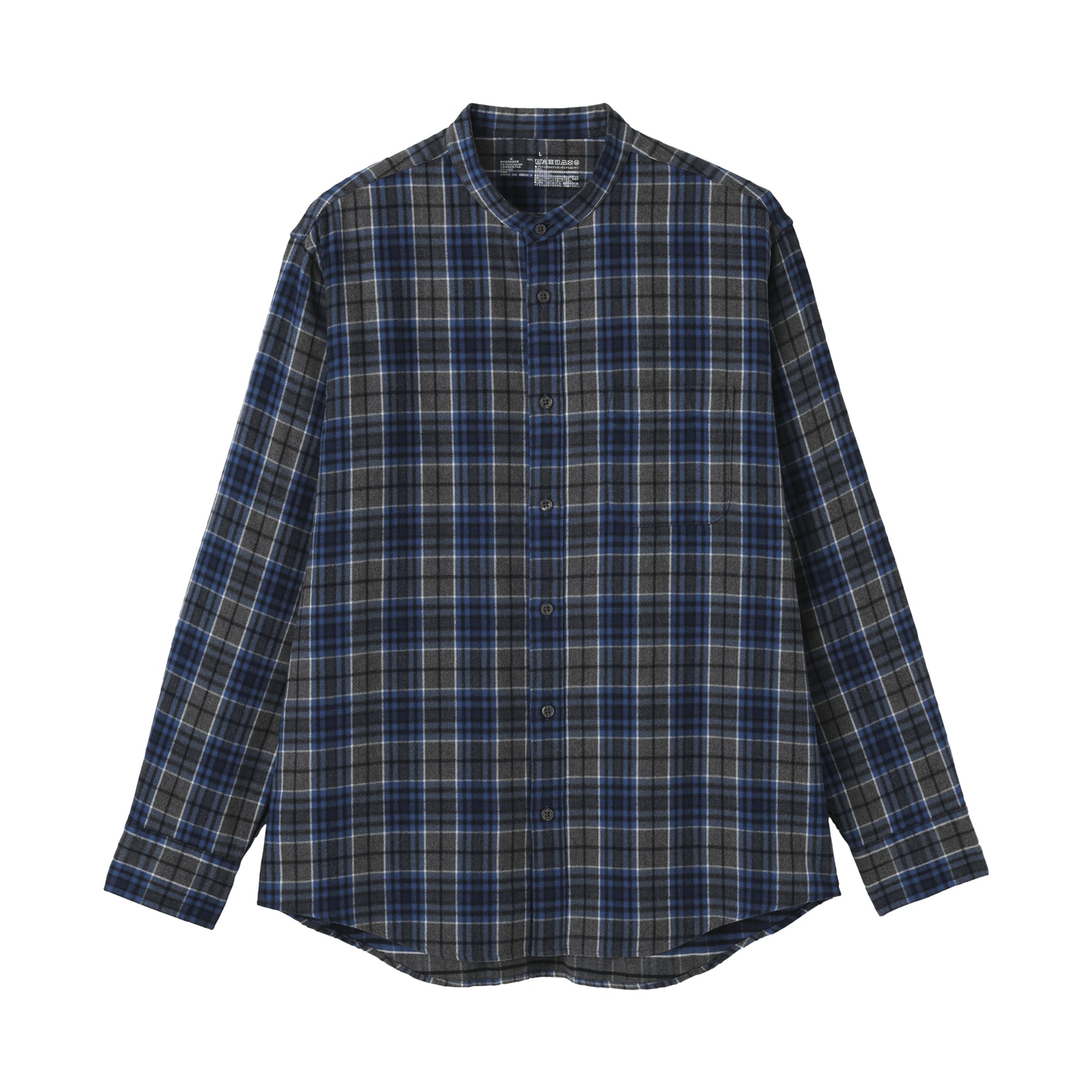 Flannel Stand Collar Shirt - Image 38