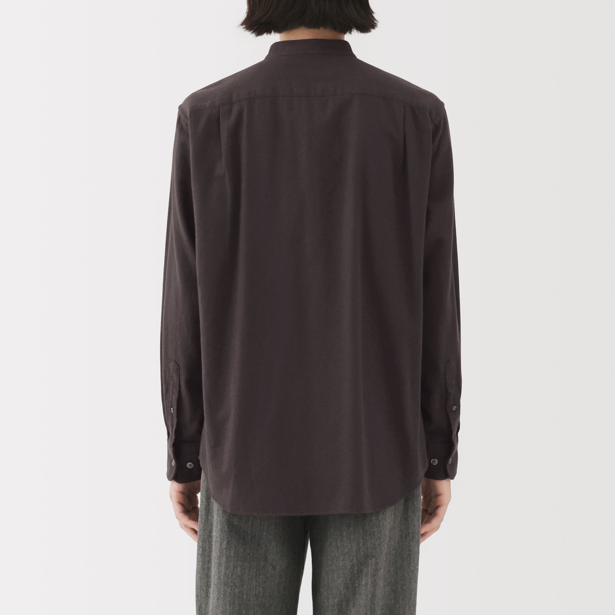 Flannel Stand Collar Shirt - Image 60