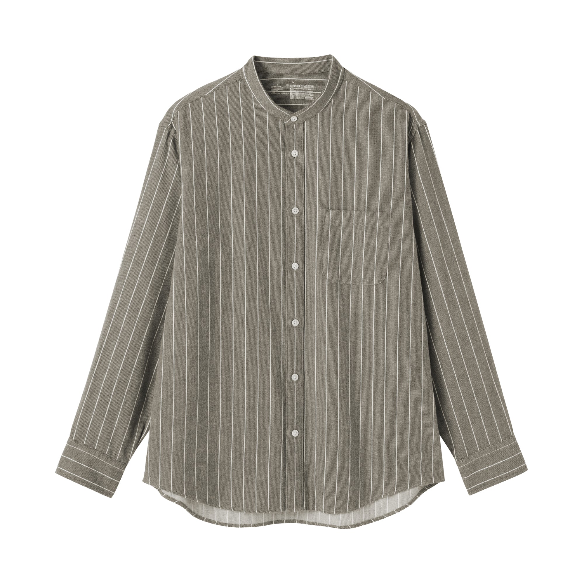 Flannel Stand Collar Shirt - Image 56