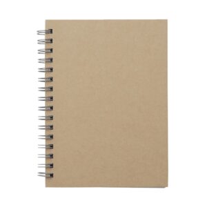 A6 Wirebound Notebook Plain Beige