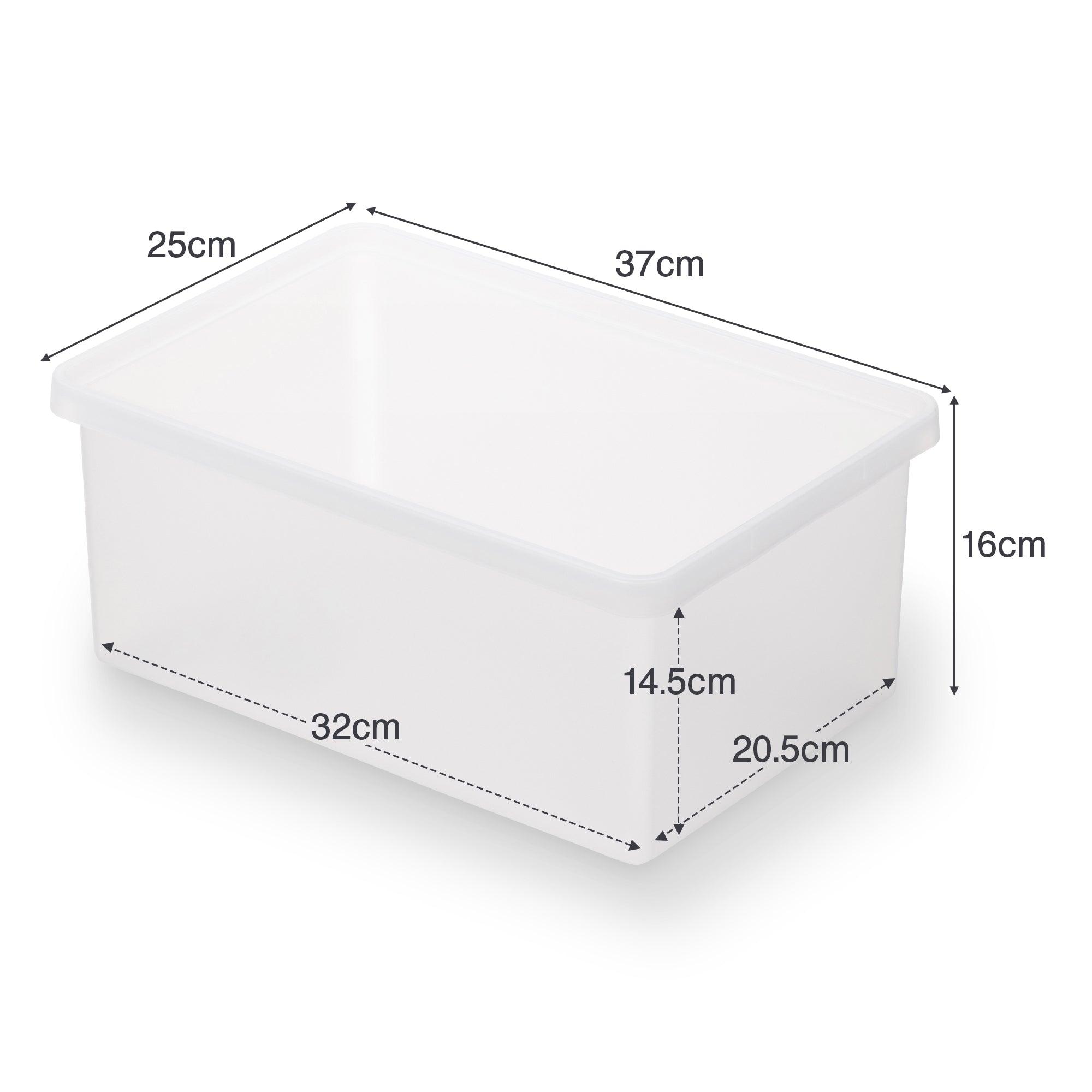 Polypropylene Storage Box - Medium (W14.6 x D9.8 x H6.3) - Image 18