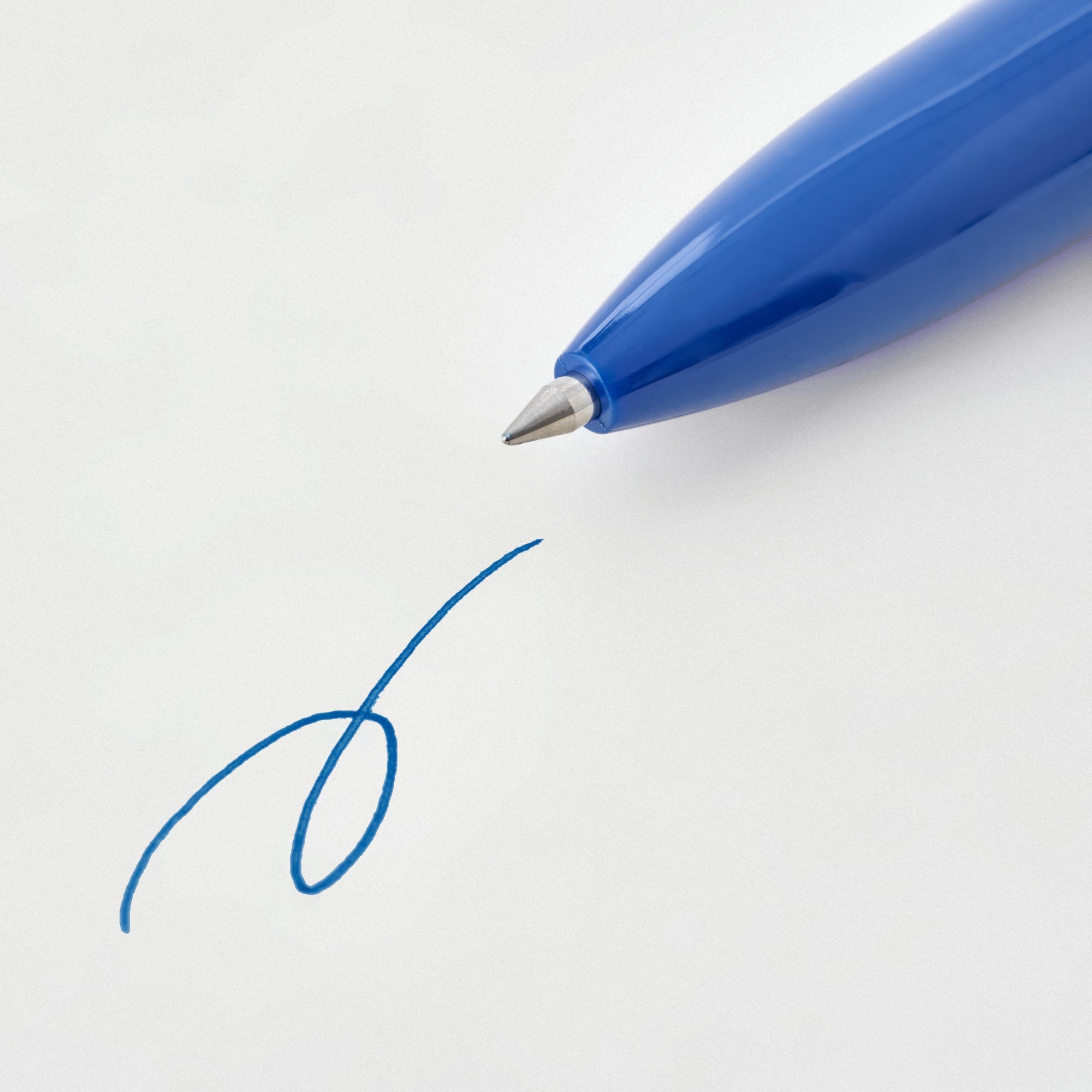 Compact Gel Ink Ballpoint Pen Cap Type 0.5mm - Blue - Image 2