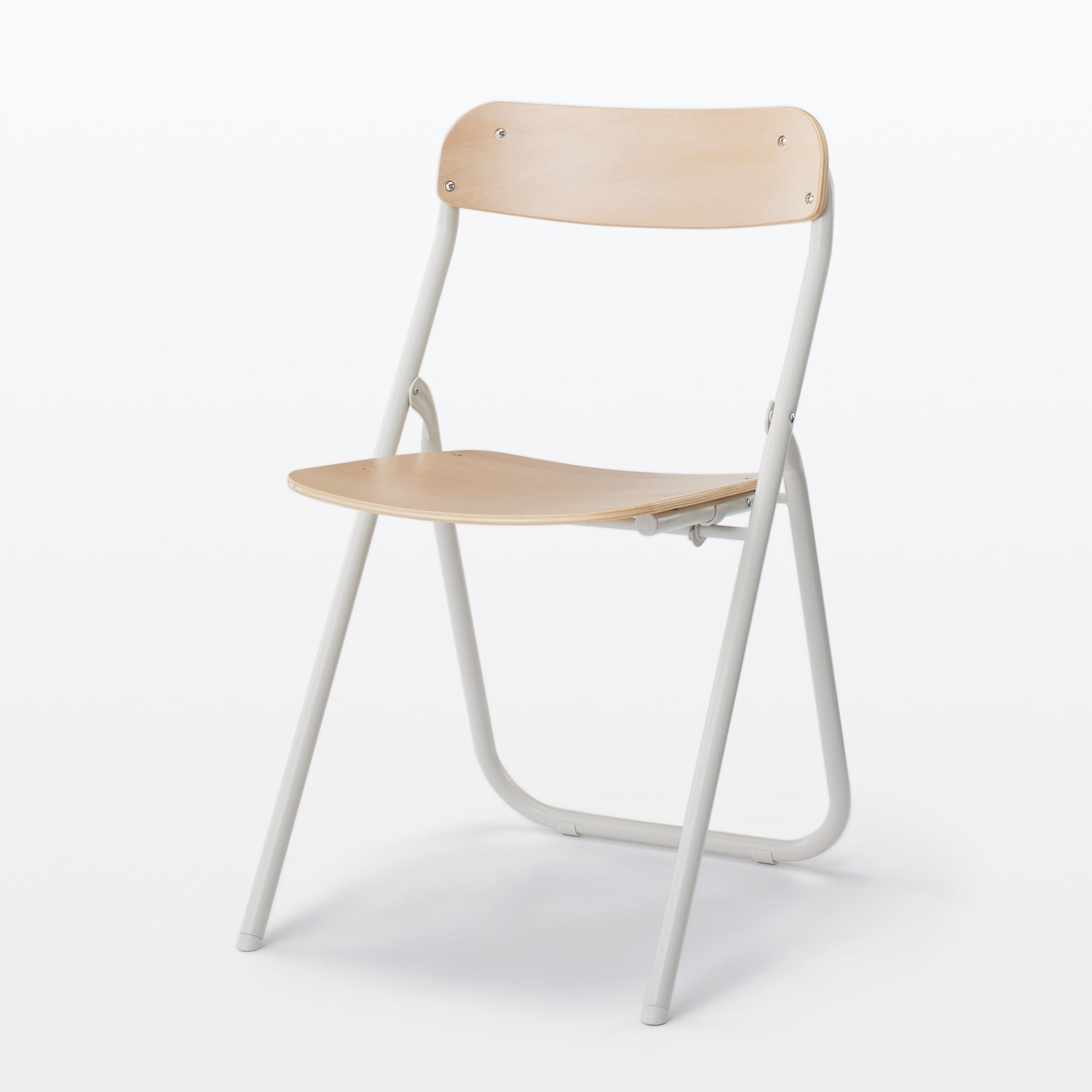 Steel Pipe Folding Chair with Wooden Seat - Image 4