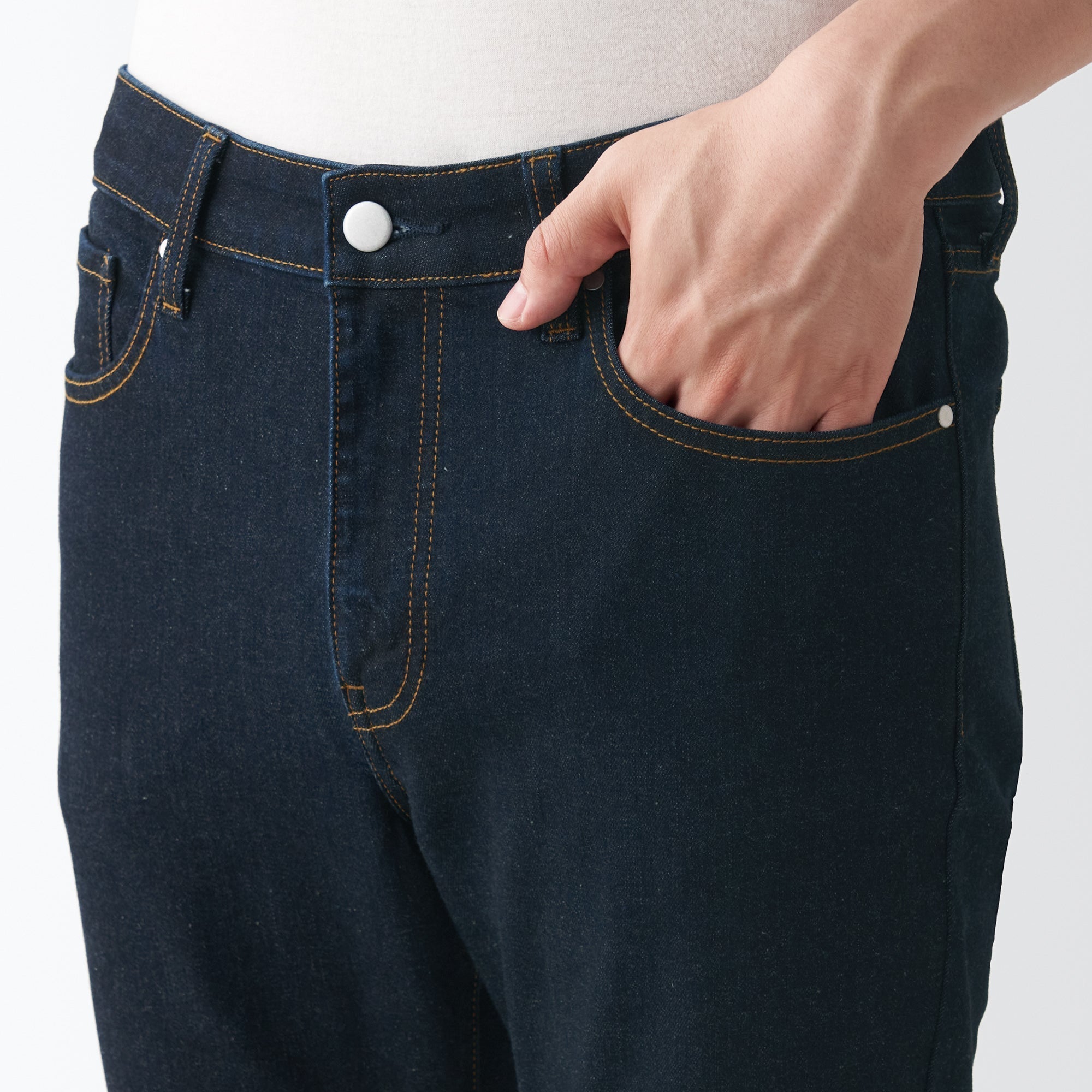 Men's Super Stretch Denim Skinny Pants Dark Navy (L32) - Image 8