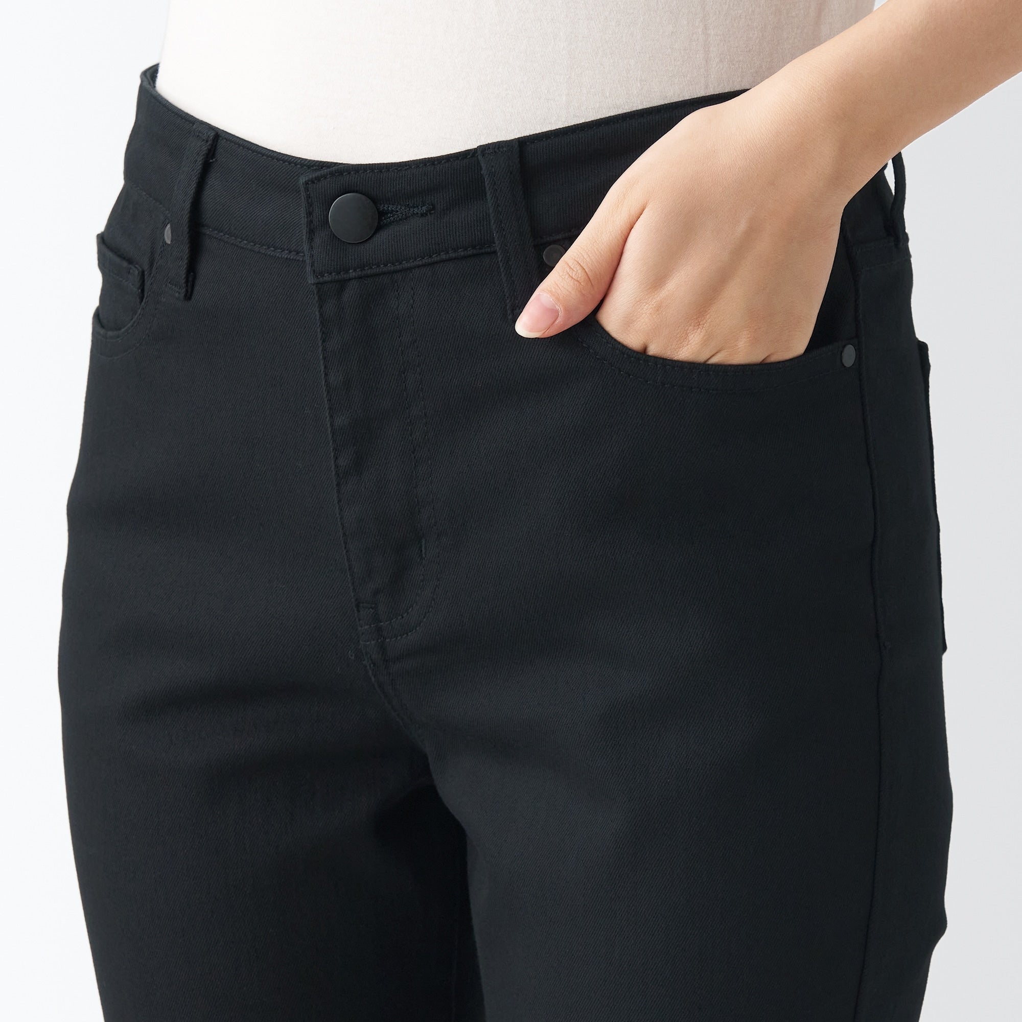Women's Super Stretch Denim Skinny Pants Black (L 30inch / 75cm) - Image 8