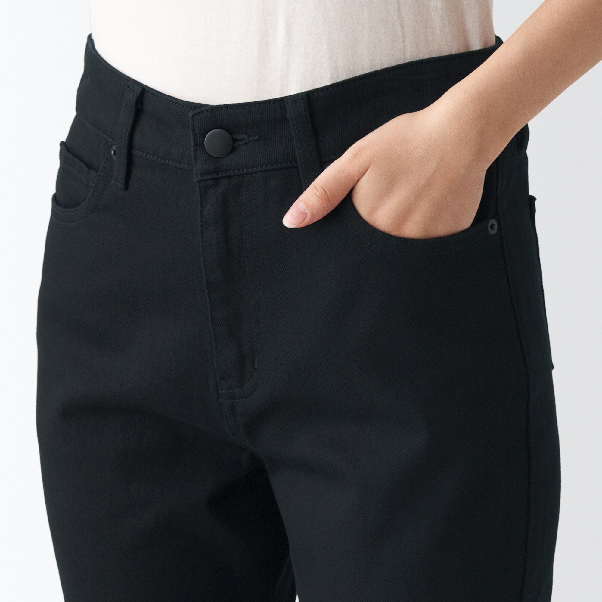 Women's Stretch Denim Slim Pants Black - Image 8