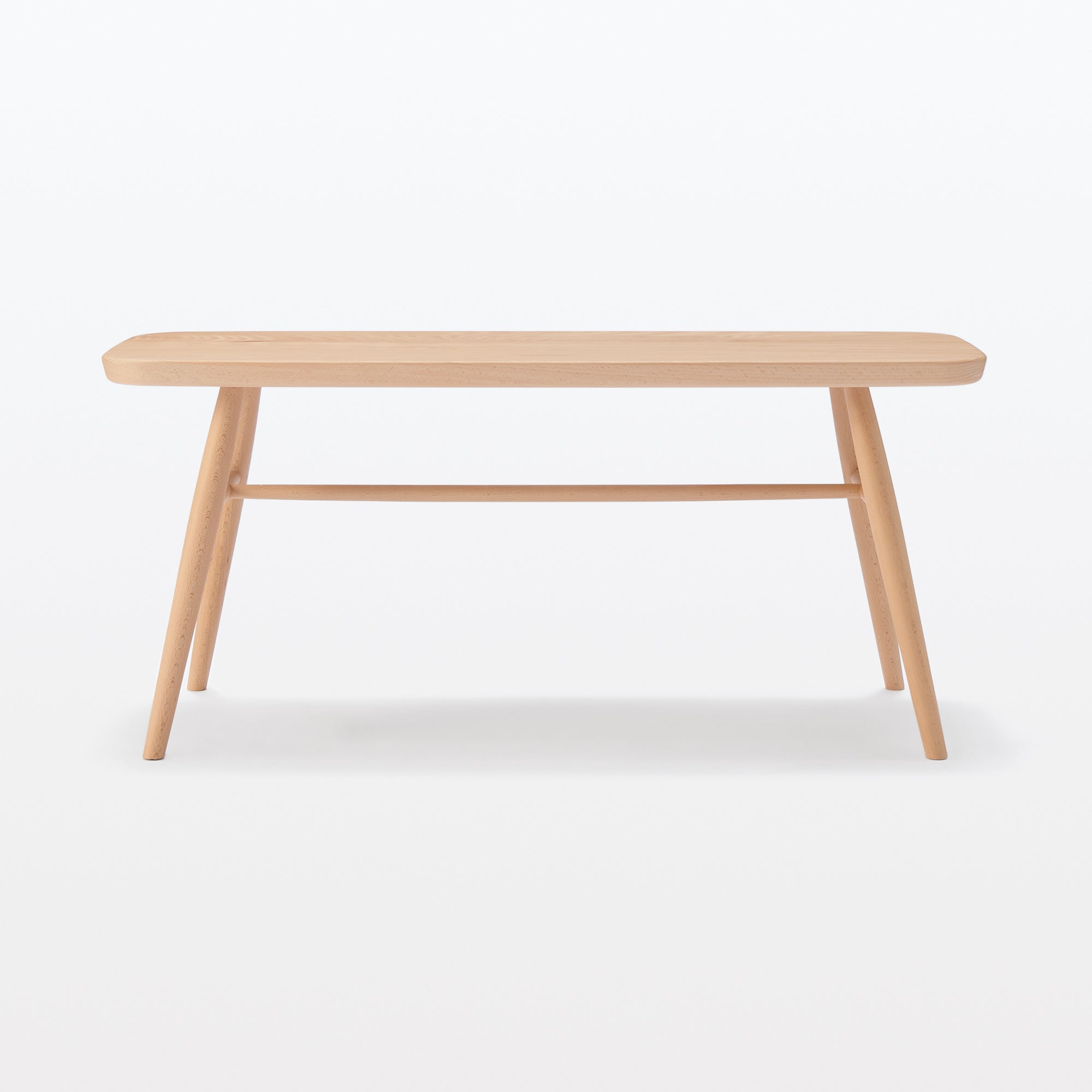 Beech Wood Bench with Round Legs - Image 2
