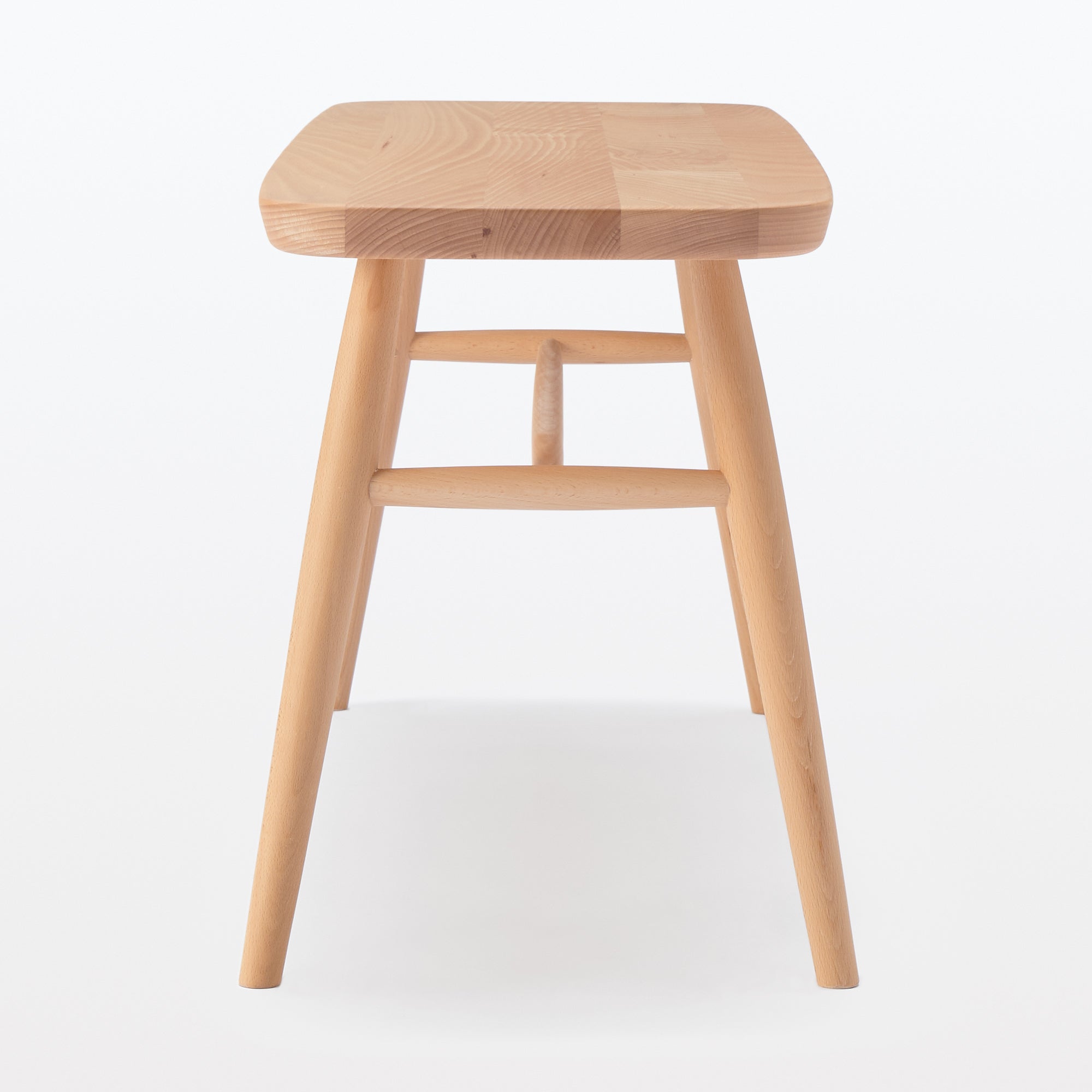 Beech Wood Bench with Round Legs - Image 3