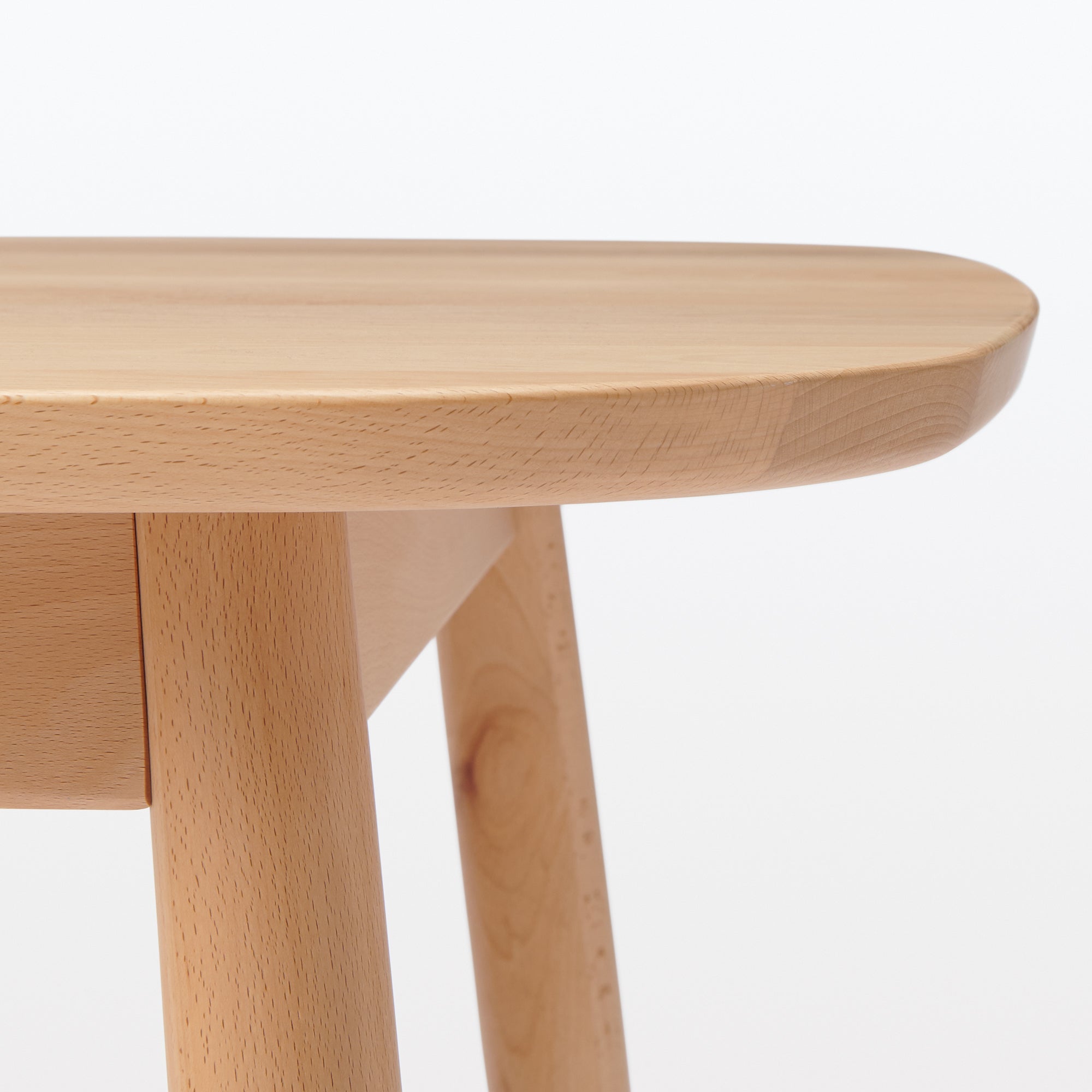 Beech Wood Table with Round Legs - W 59.1 - Image 4