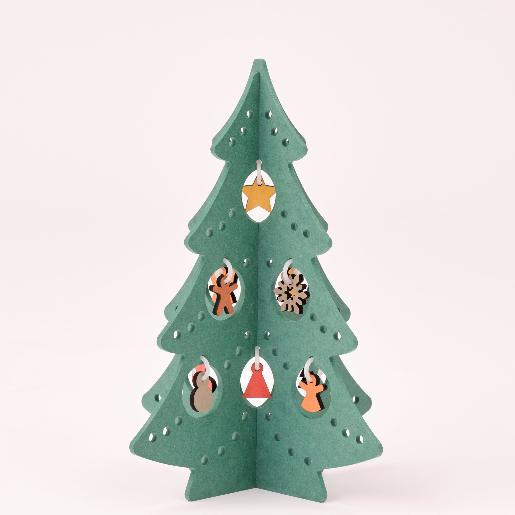 Color MDF Christmas Tree - Green - Large - Image 2