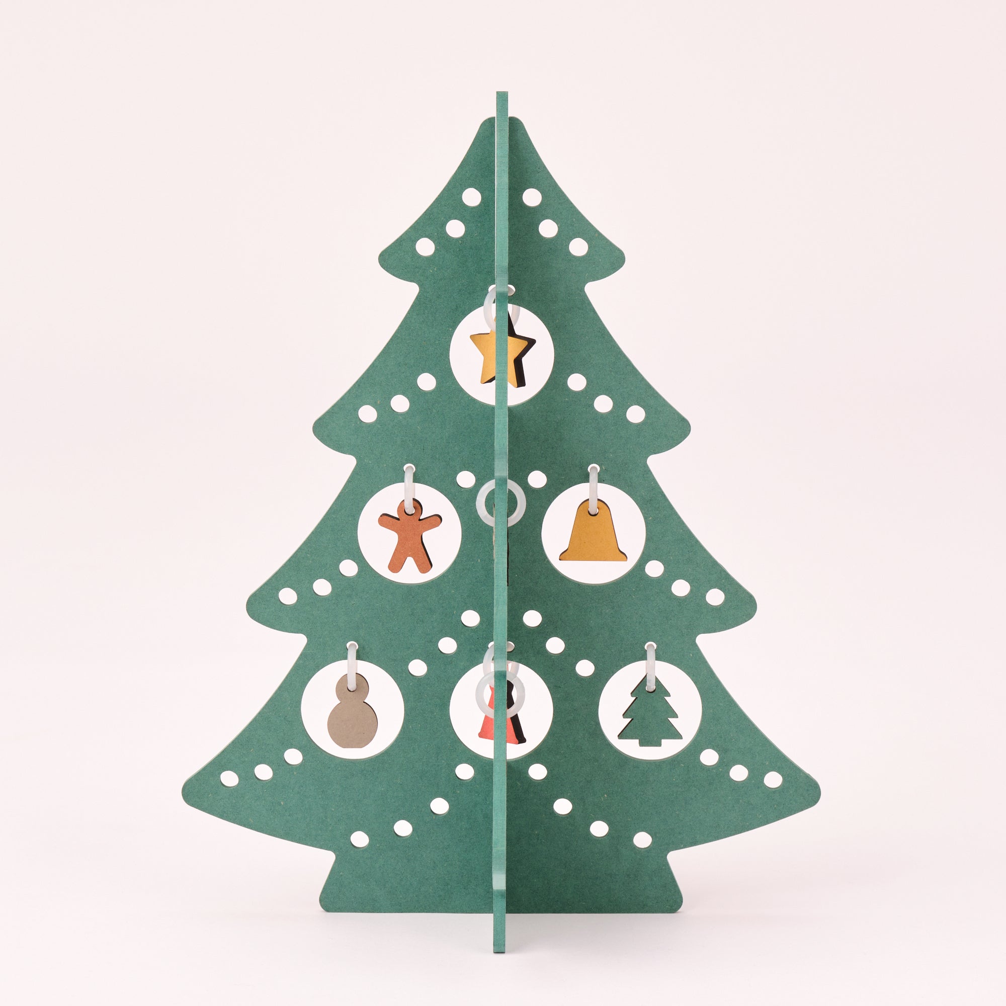 Color MDF Christmas Tree - Green - Large - Image 3