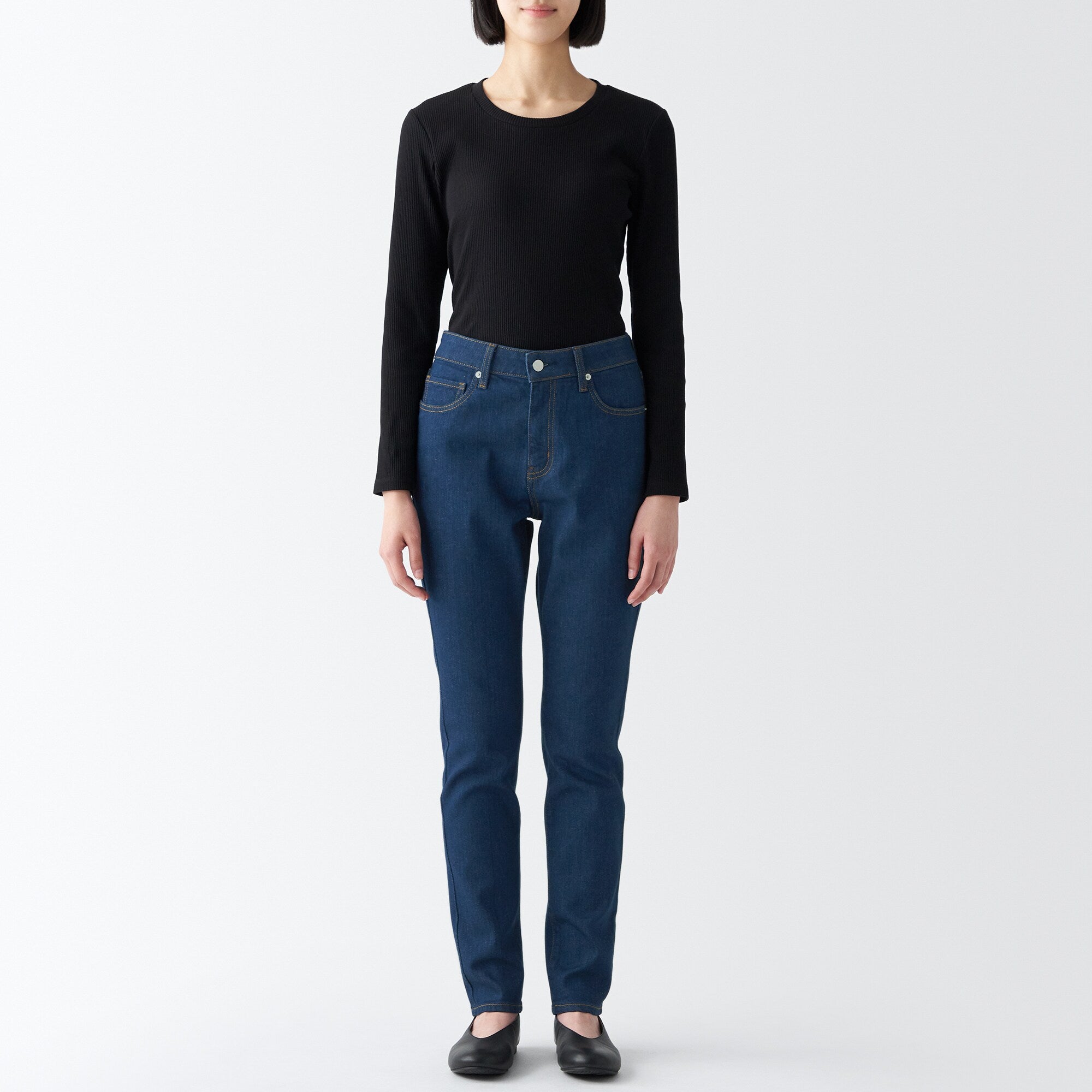 Women's Stretch Denim Slim Pants Blue - Image 4