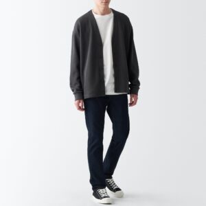 Men's Stretch Denim Slim Pants Dark Navy (L 30inch / 76cm)