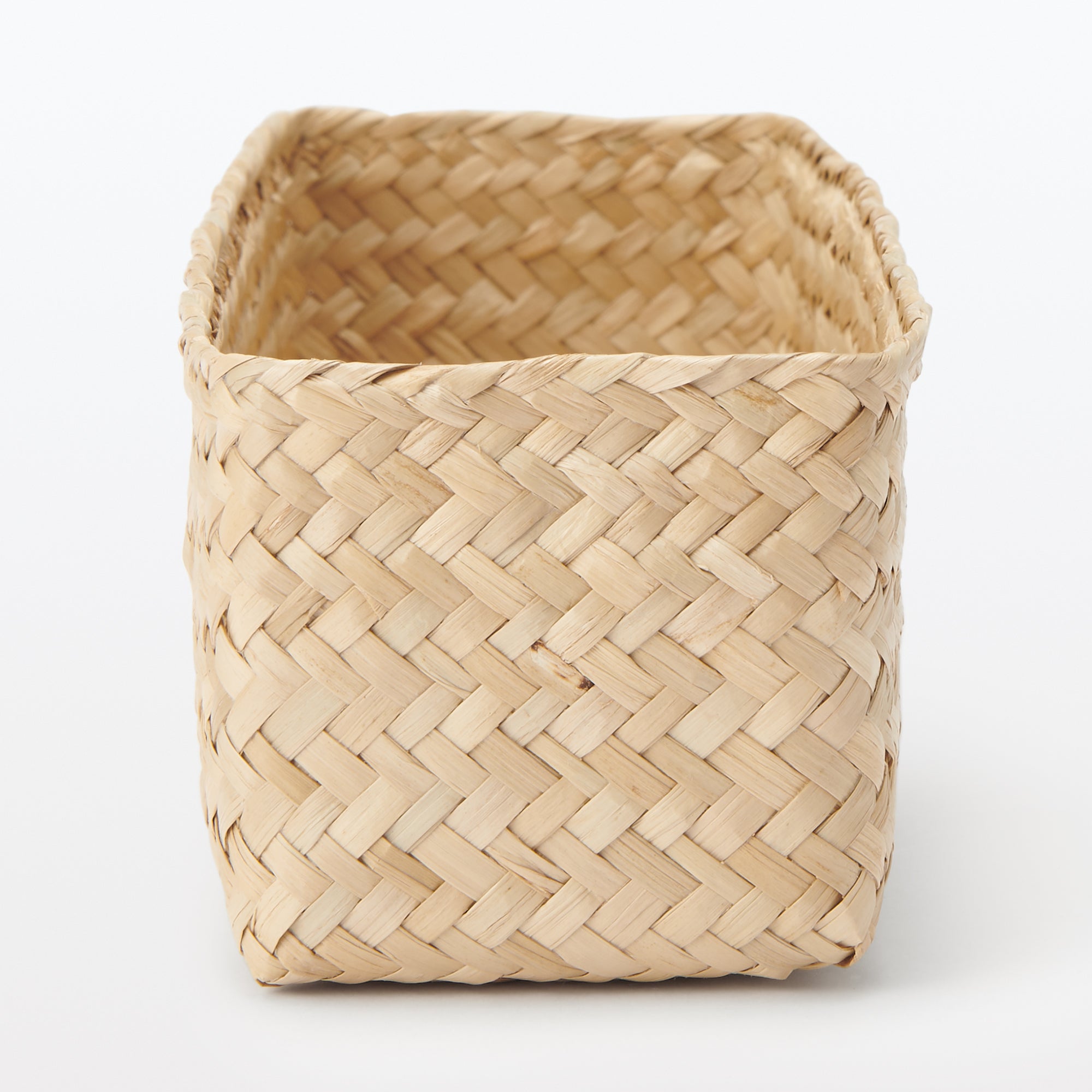 Seagrass Organizer Herringbone Rectangular Half Basket - Medium (W3.0 x D9.8 x H2.8) - Image 3