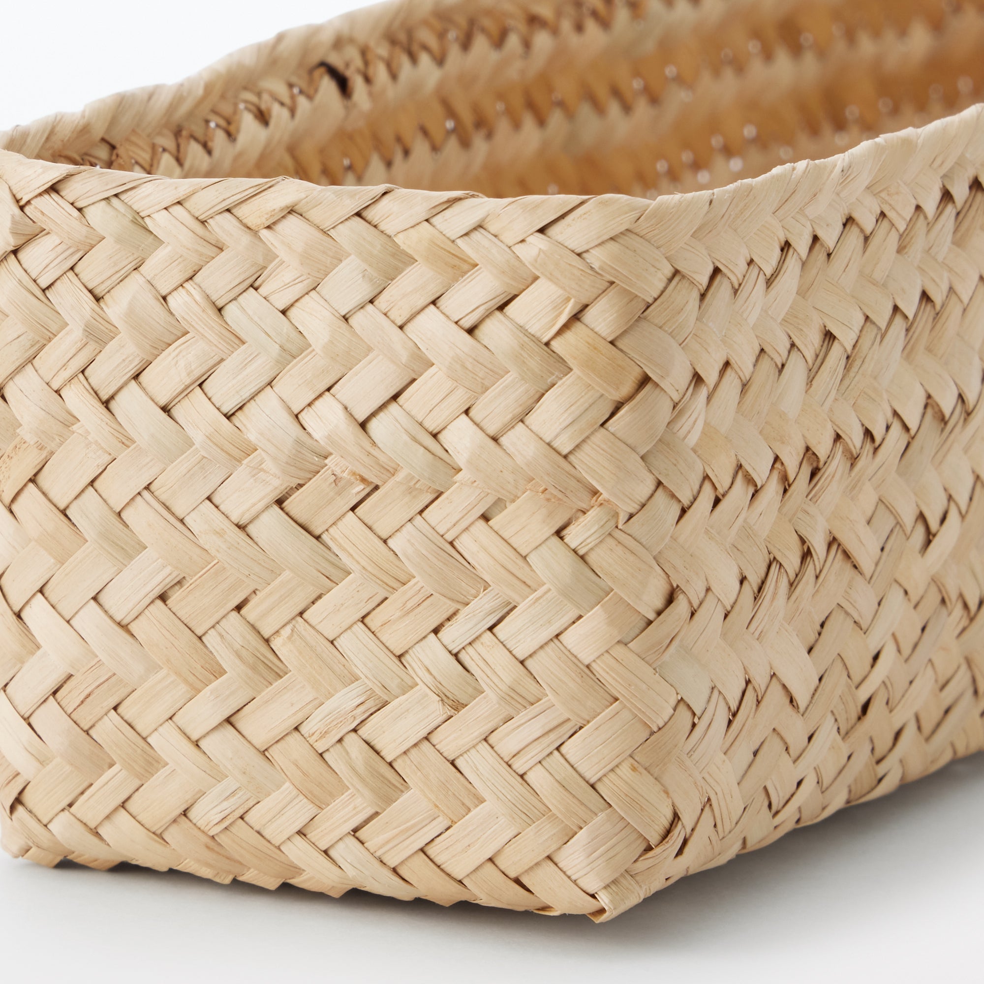 Seagrass Organizer Herringbone Rectangular Half Basket - Medium (W3.0 x D9.8 x H2.8) - Image 6