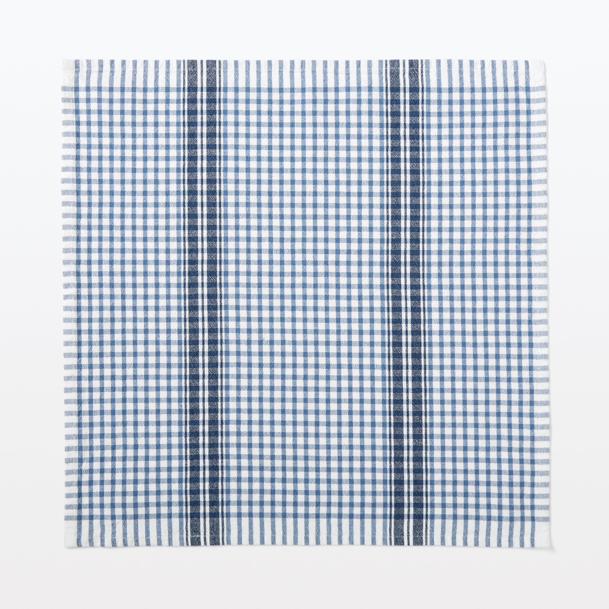 Indian Cotton Multipurpose Cloth - Blue Check - Image 3
