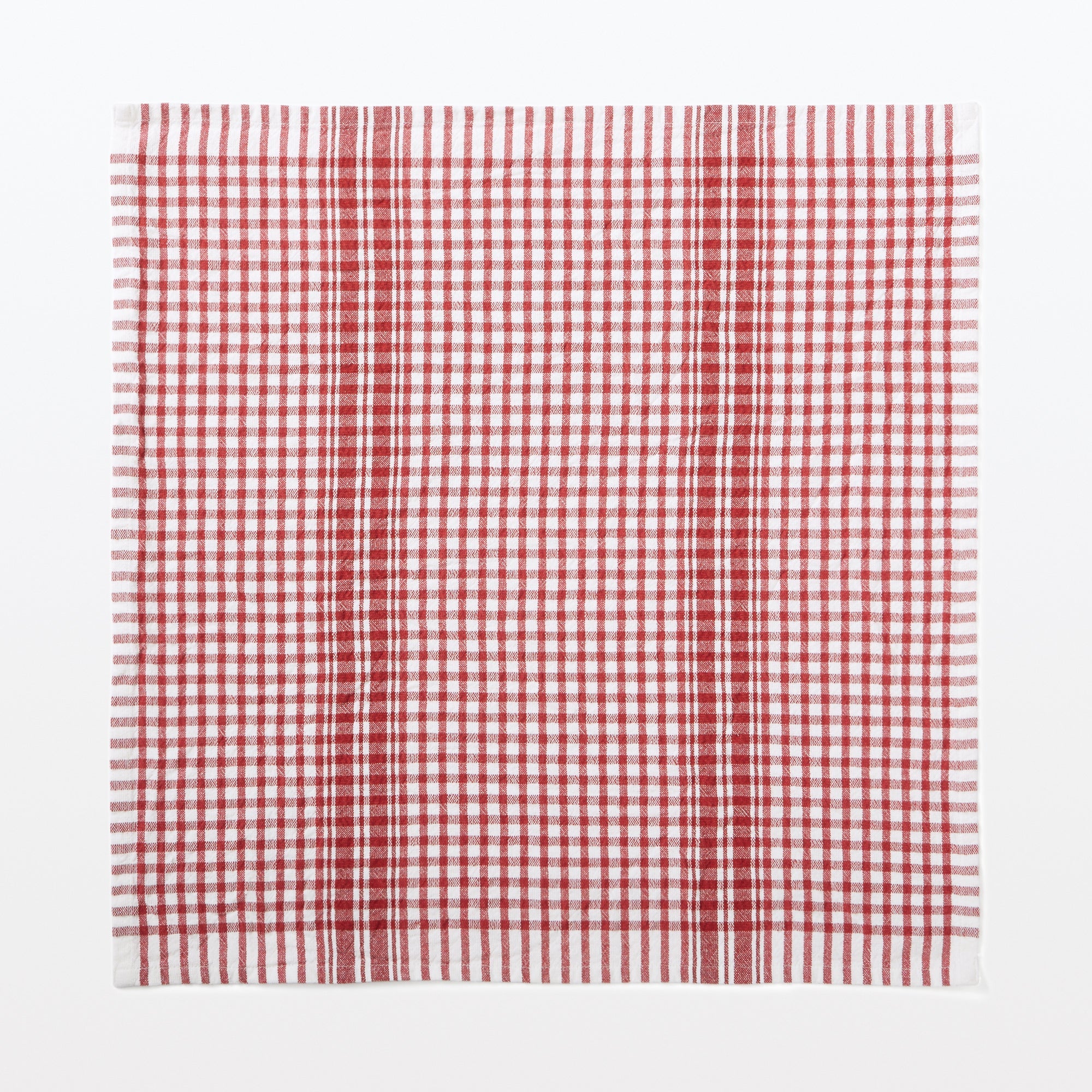 Indian Cotton Multipurpose Cloth - Red Check - Image 3