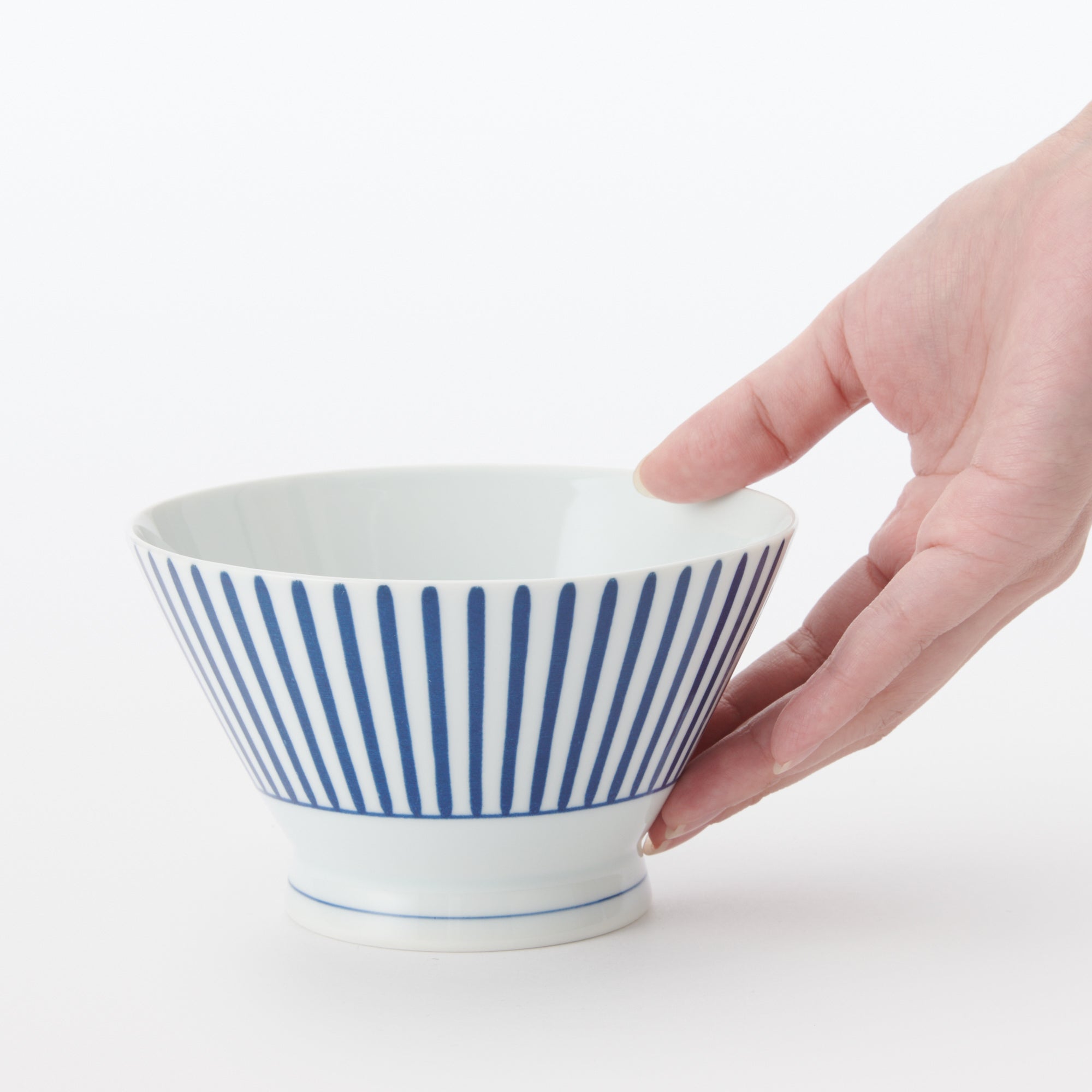 Hasami Ware Rice Bowl - Stripes Pattern - Image 15