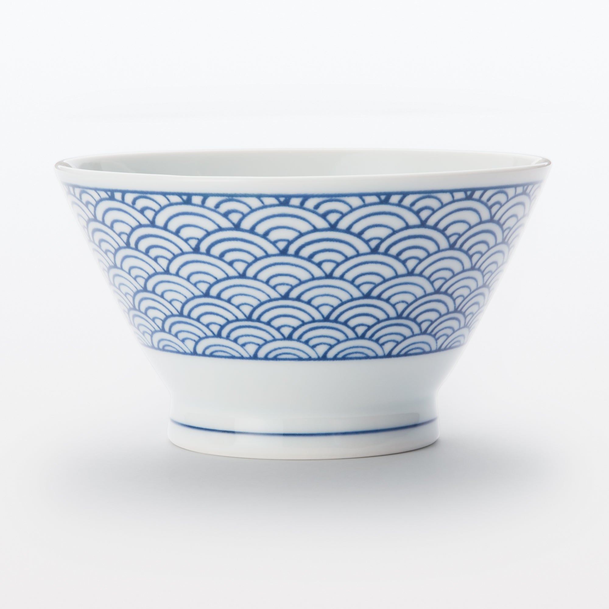 Hasami Ware Rice Bowl - Wave Pattern - Image 11