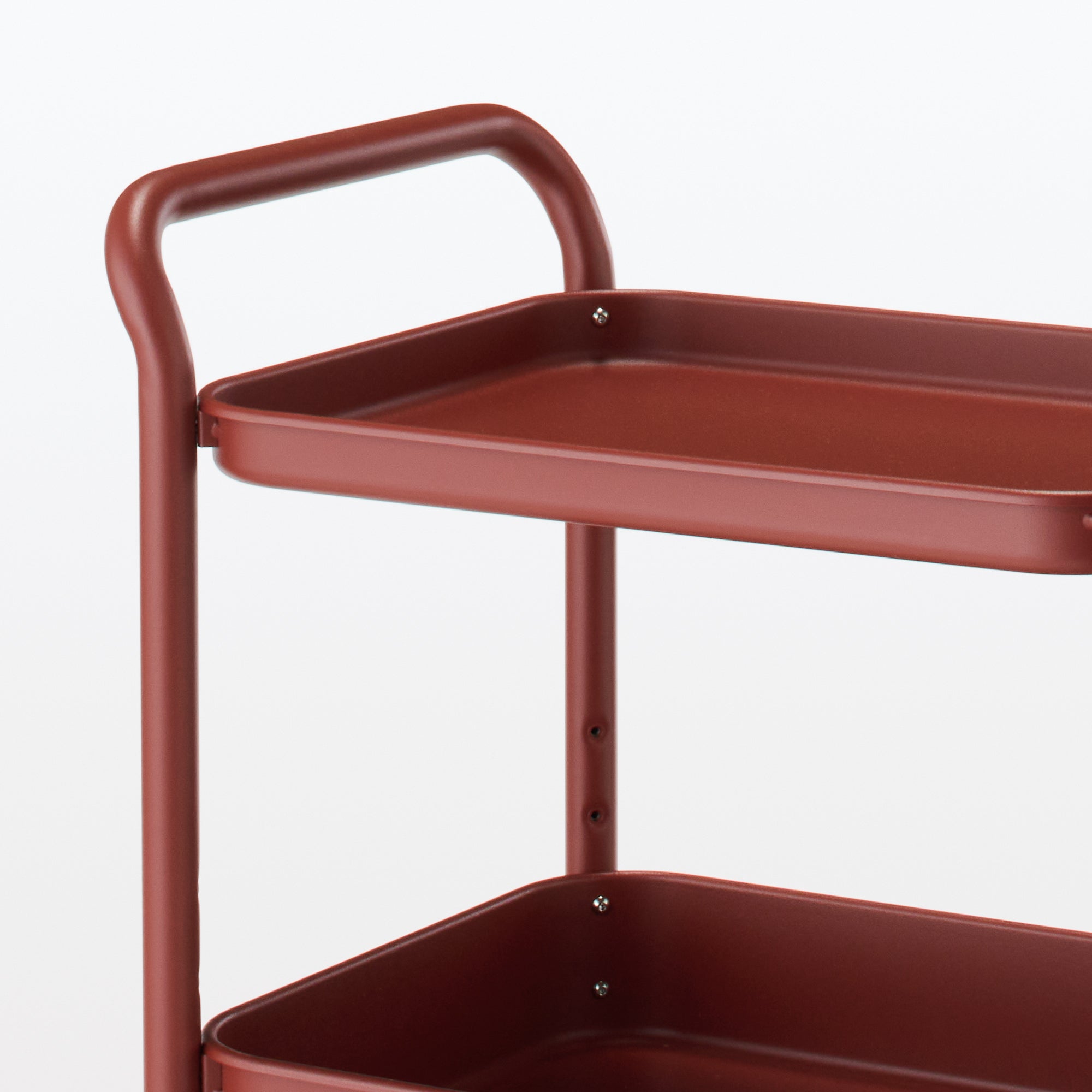Steel Pipe Wheeled Rack Utility Cart - Burgundy - Image 5