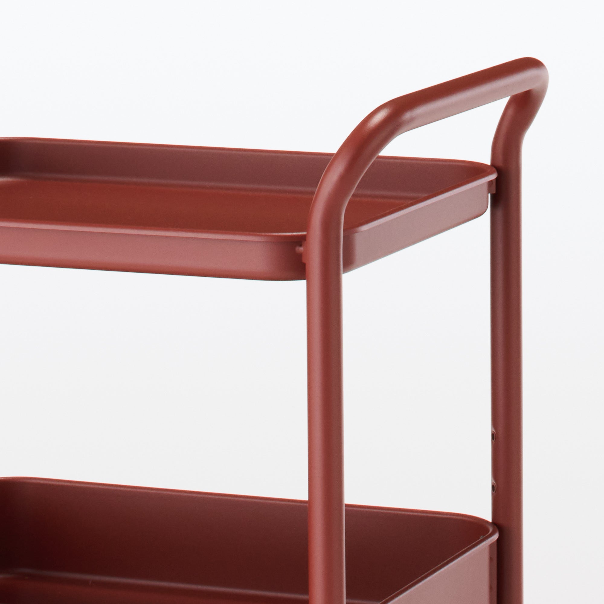 Steel Pipe Wheeled Rack Utility Cart - Burgundy - Image 6