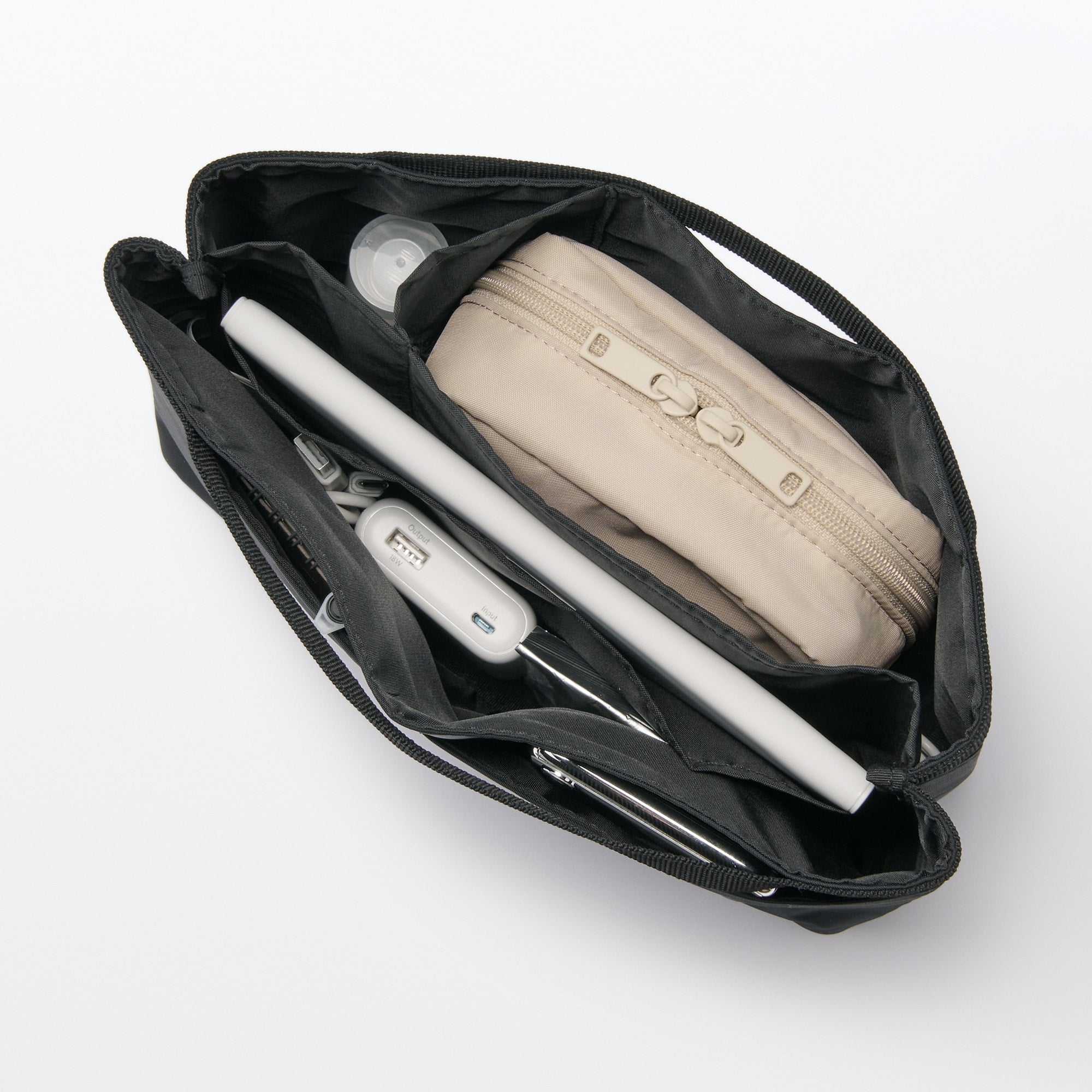 Nylon Bag Organizer - Black - Image 5