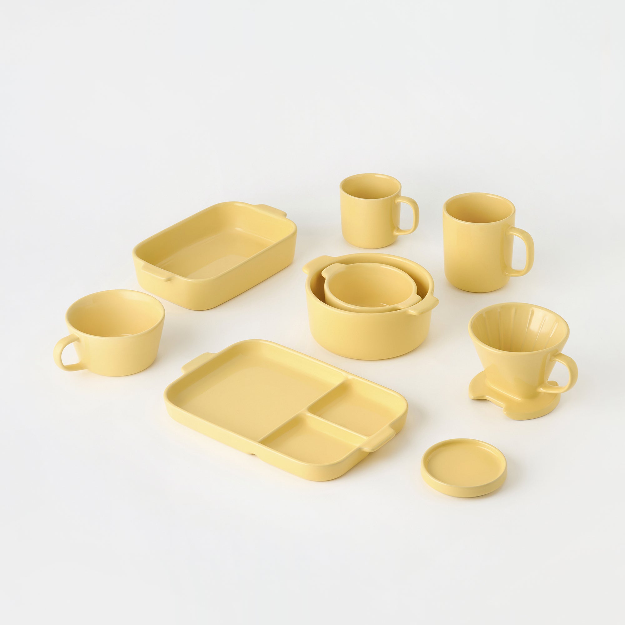 Stoneware Bowl Extra Large dia. 6.2 - Light Yellow - Image 4