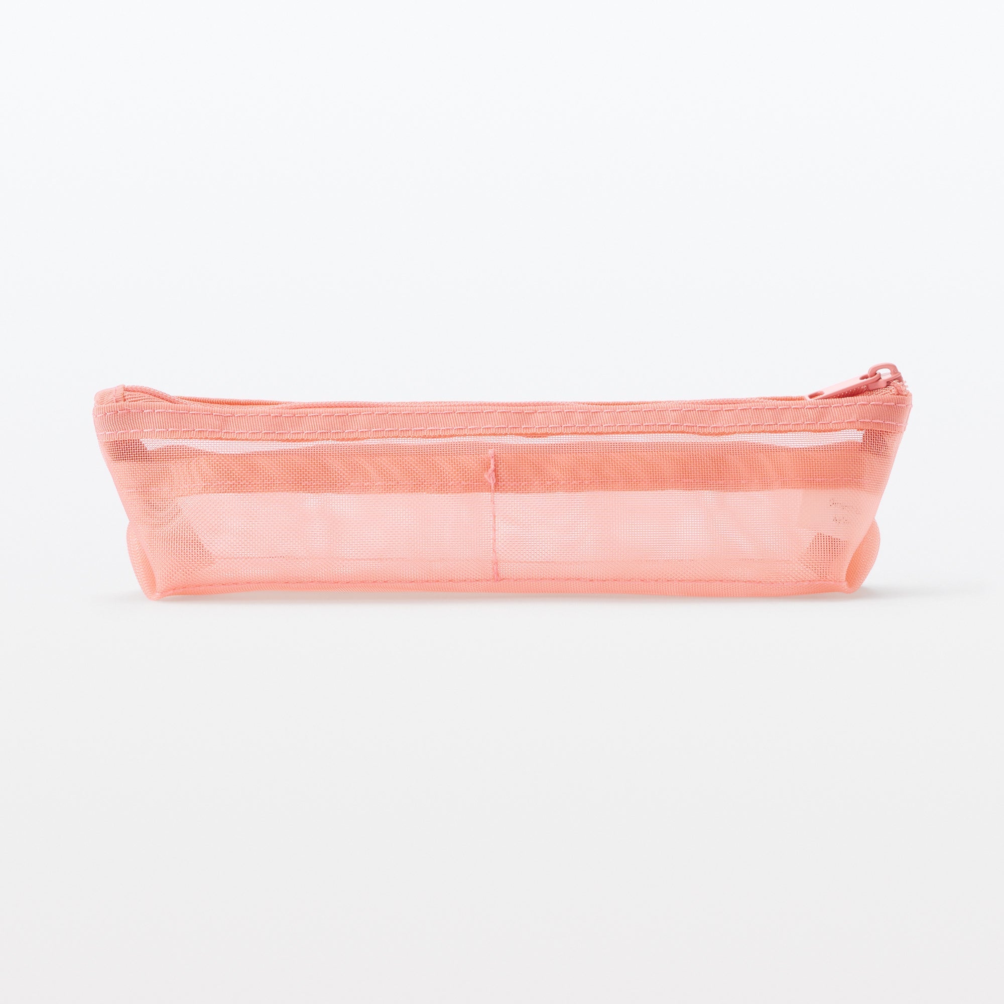 Nylon Mesh Pen Case with Gusset Thin - Pink - Image 2