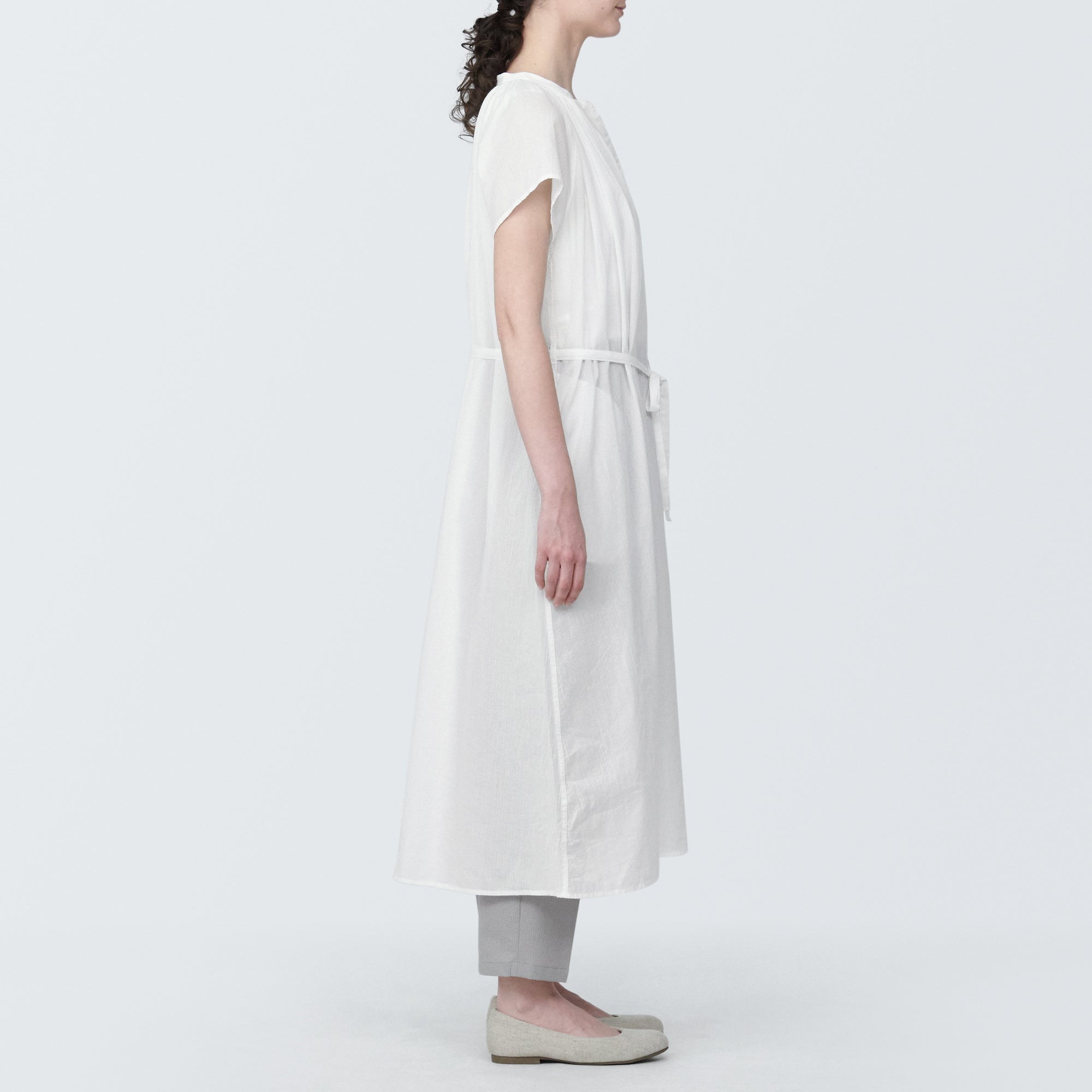 Women's High-Twist Veil French Sleeve Dress - Image 5