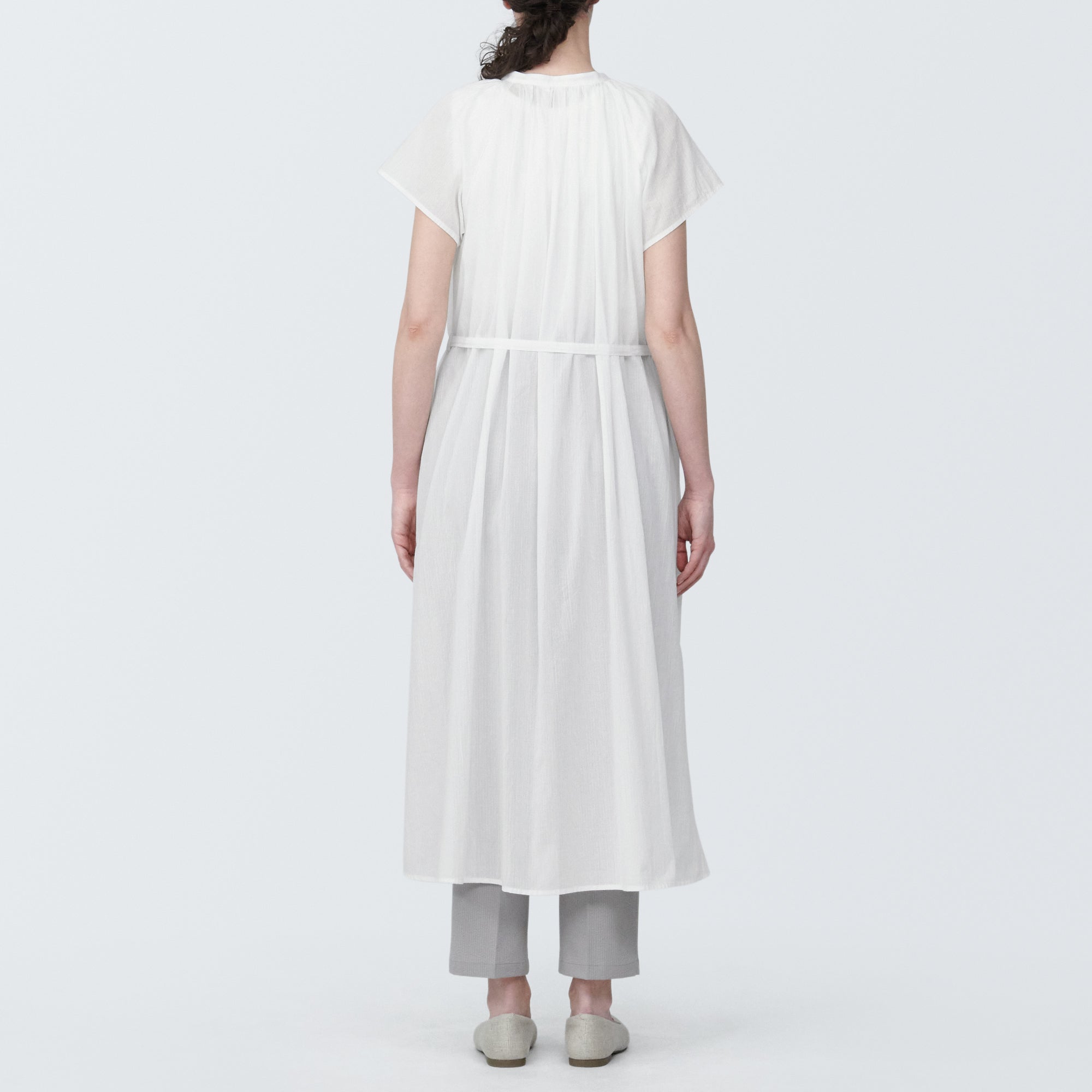 Women's High-Twist Veil French Sleeve Dress - Image 6