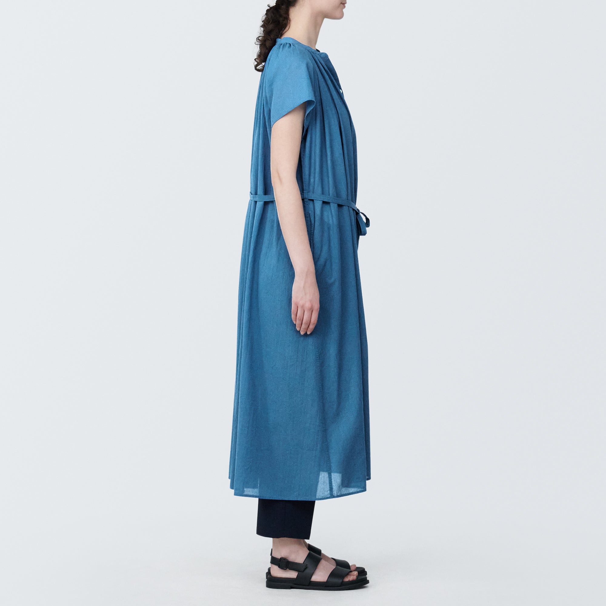 Women's High-Twist Veil French Sleeve Dress - Image 13