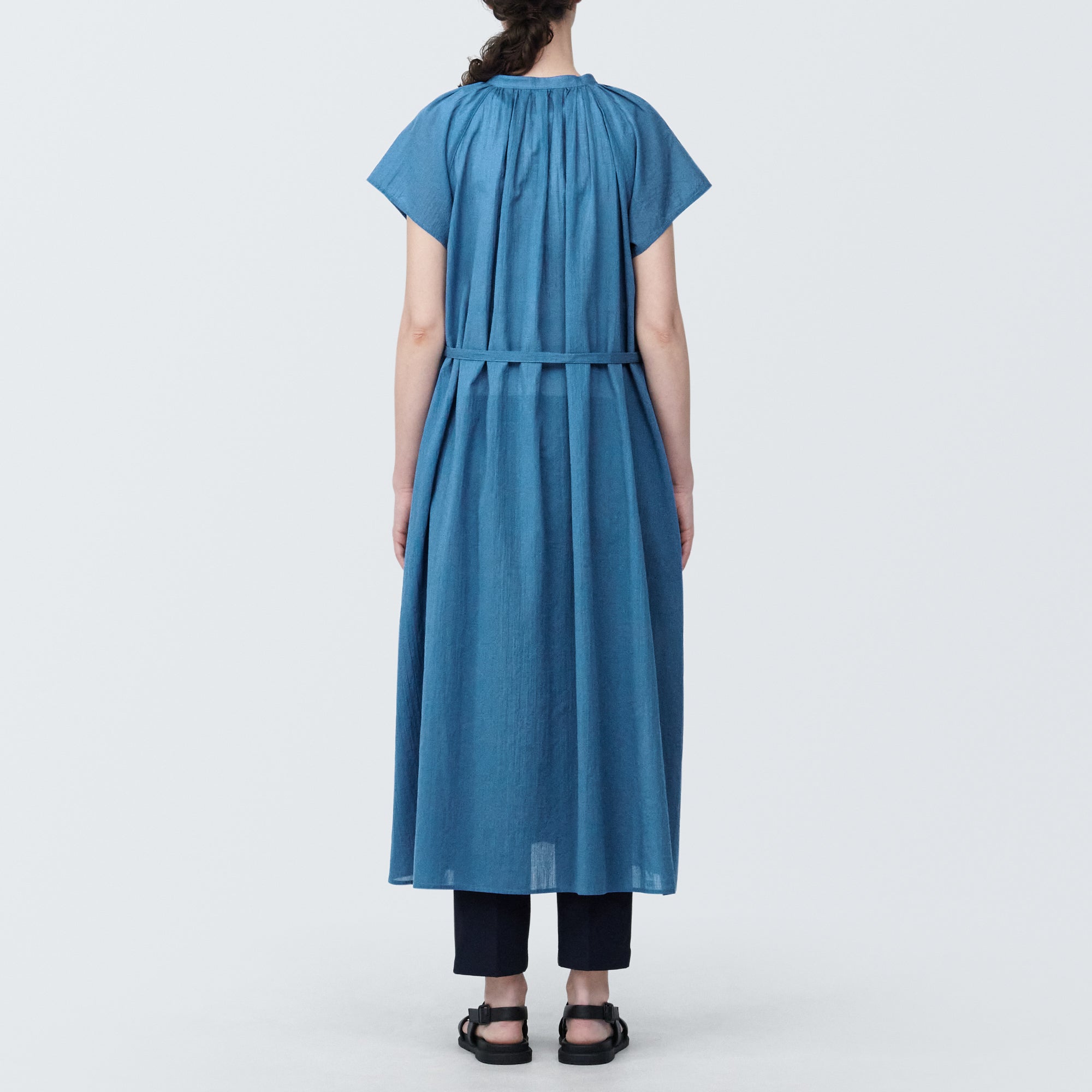 Women's High-Twist Veil French Sleeve Dress - Image 14