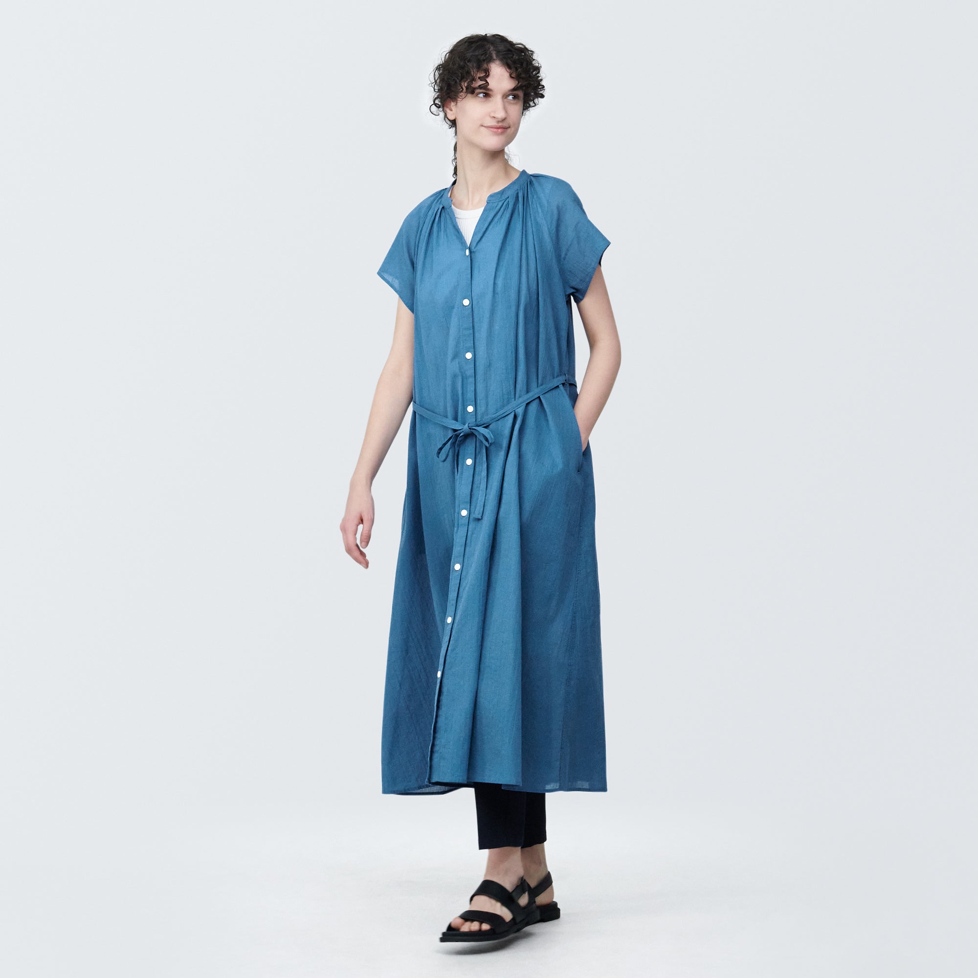 Women's High-Twist Veil French Sleeve Dress - Image 11