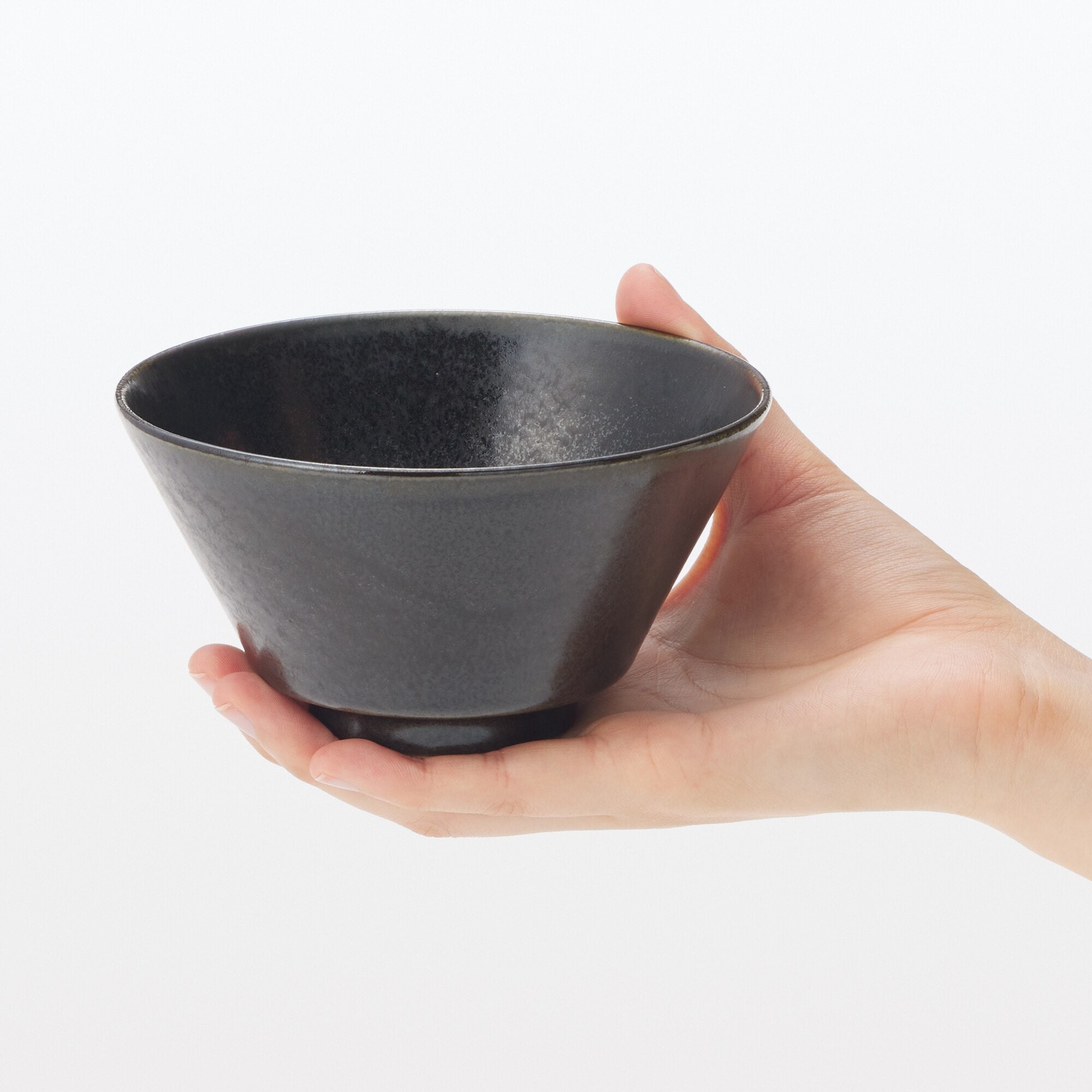 Mino Ware Rice Bowl - Black - Image 6
