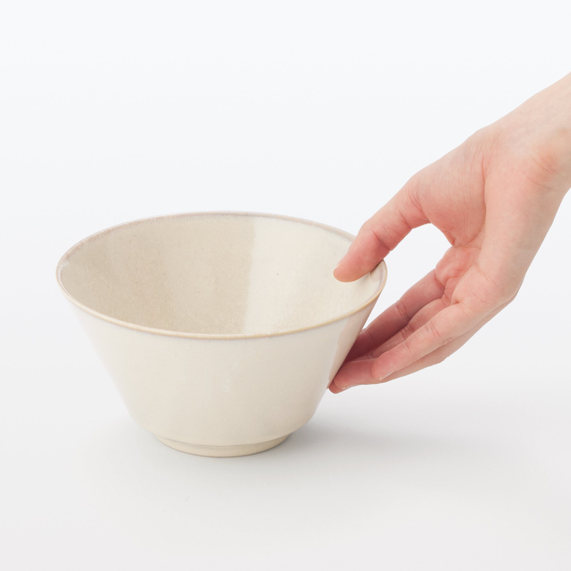 Mino Ware Rice Bowl - White Glaze 6.2 - Image 7