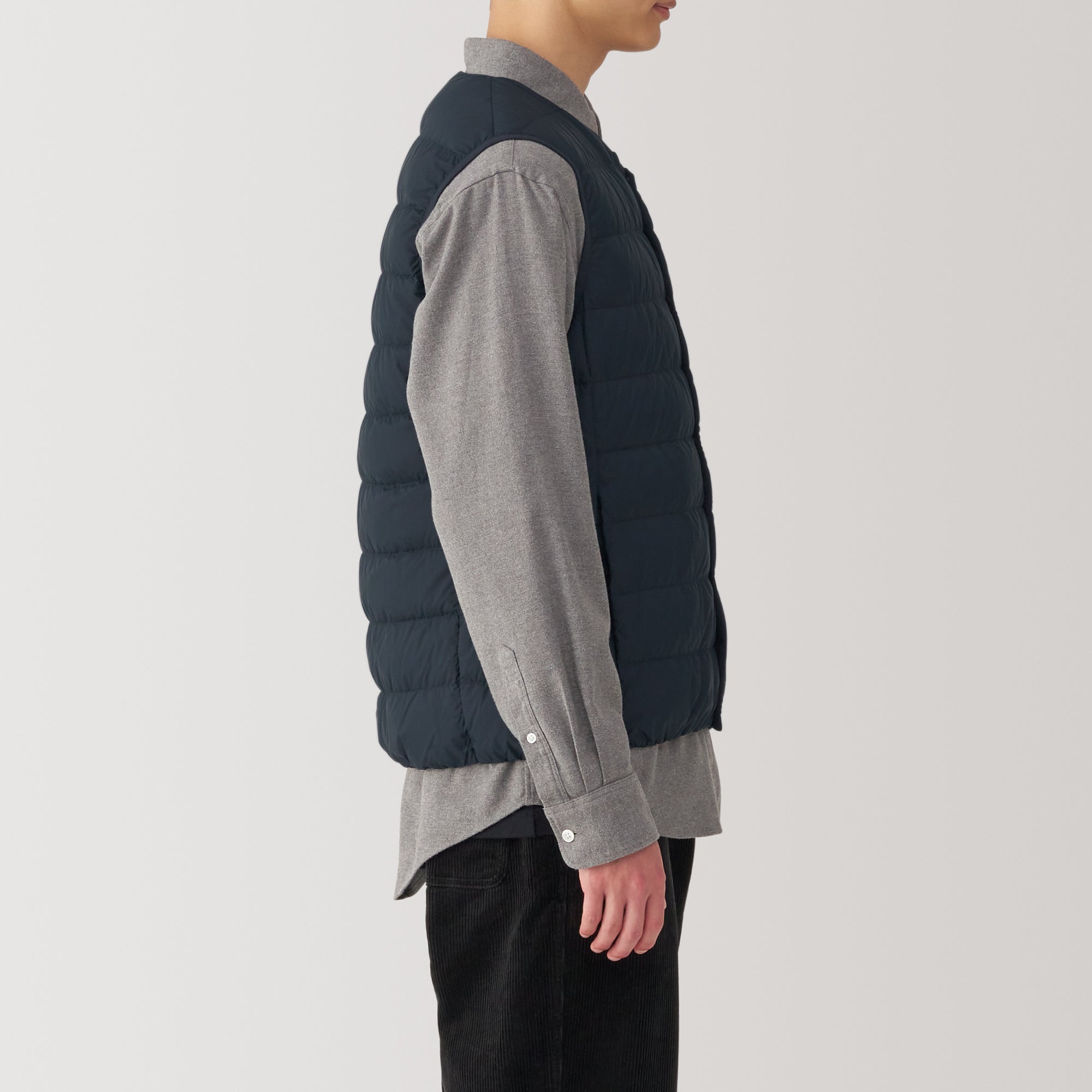Men's Lightweight Down Collarless Vest - Image 27