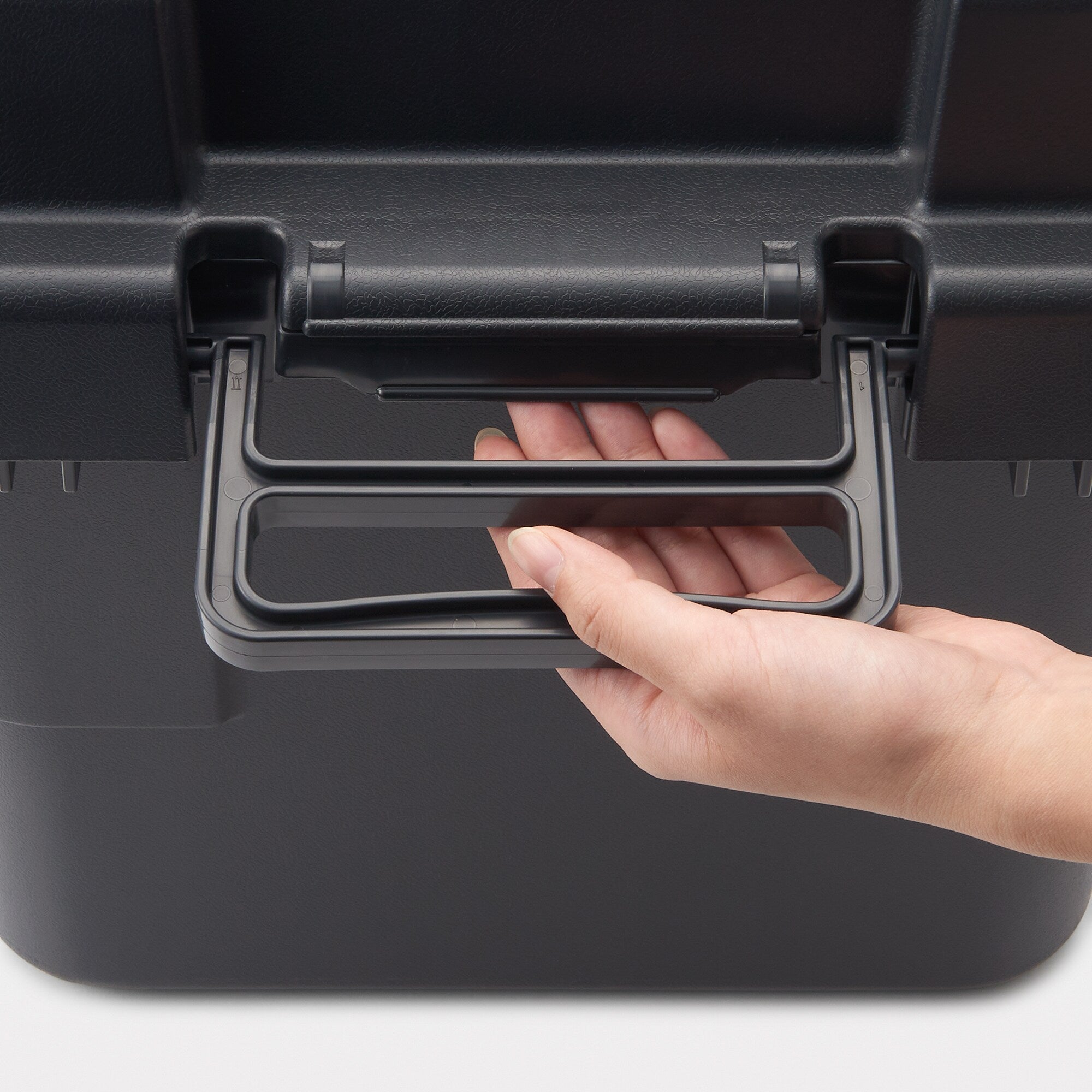 Heavy Duty Polypropylene Storage Box - Dark Gray - Small 7.9 gal - Image 6