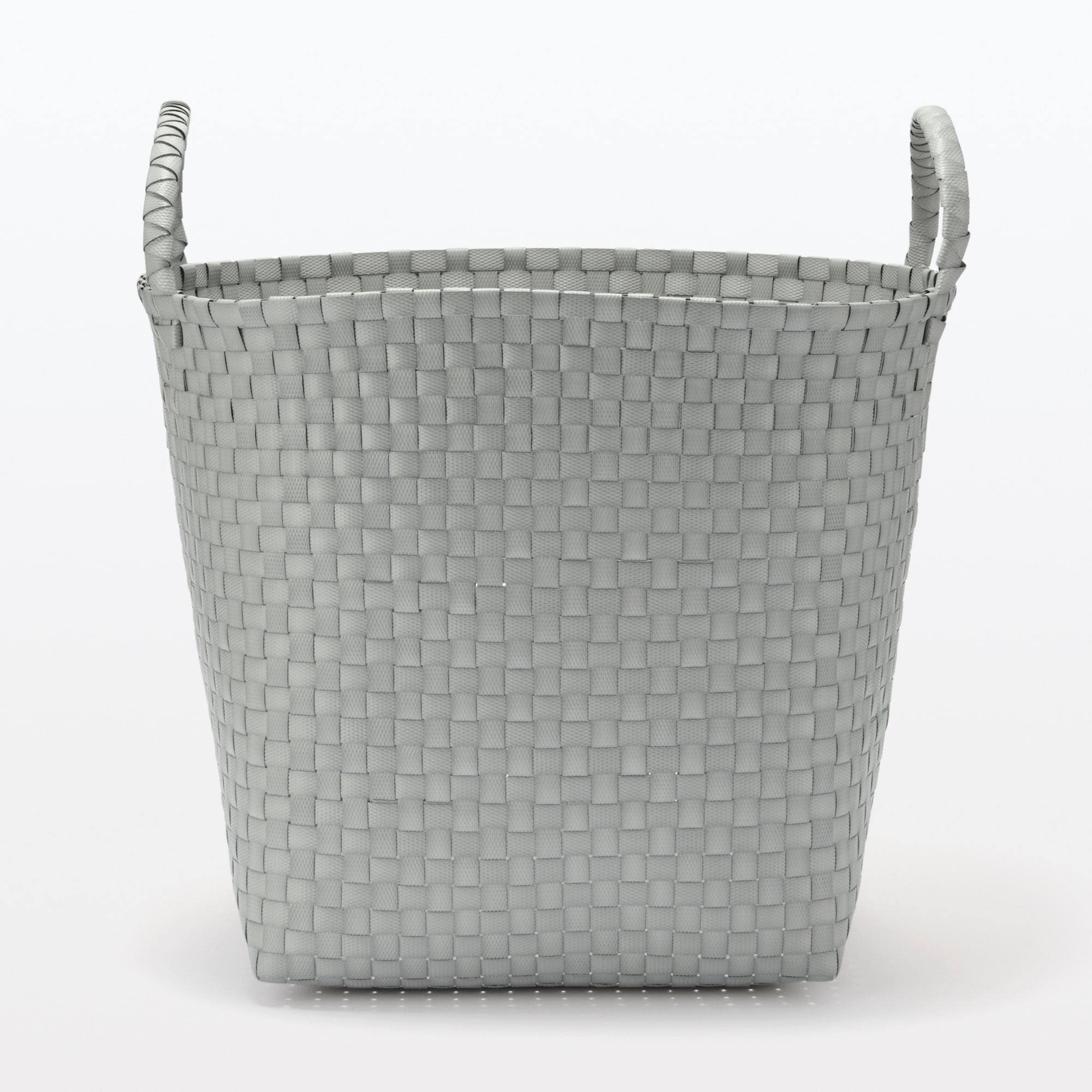 Recycled Polypropylene Strap Weave Basket - Gray - Large (dia. 15.7 x H12.6) - Image 3