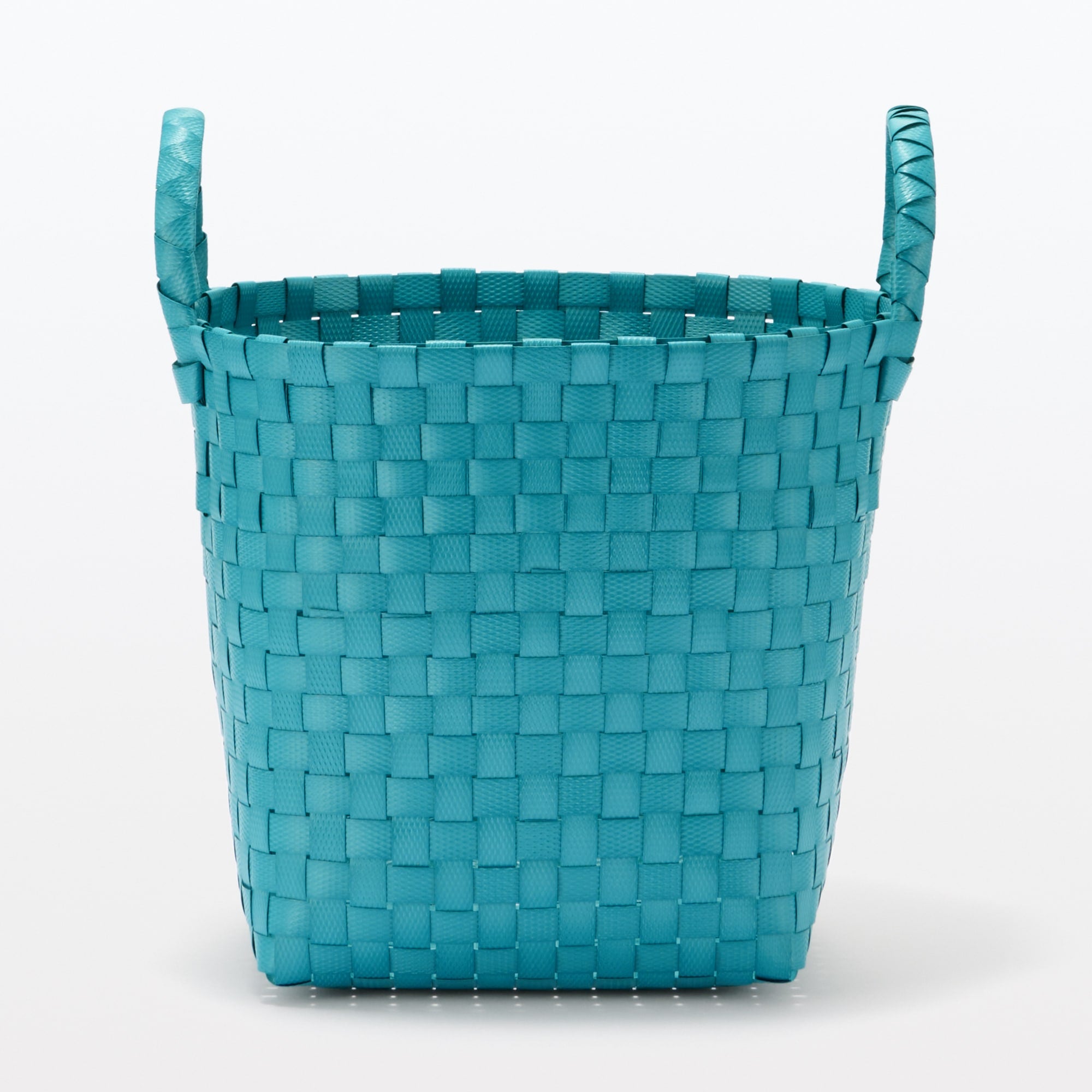 Recycled Polypropylene Strap Weave Basket - Blue - Small (dia. 9.8 x H7.9) - Image 3