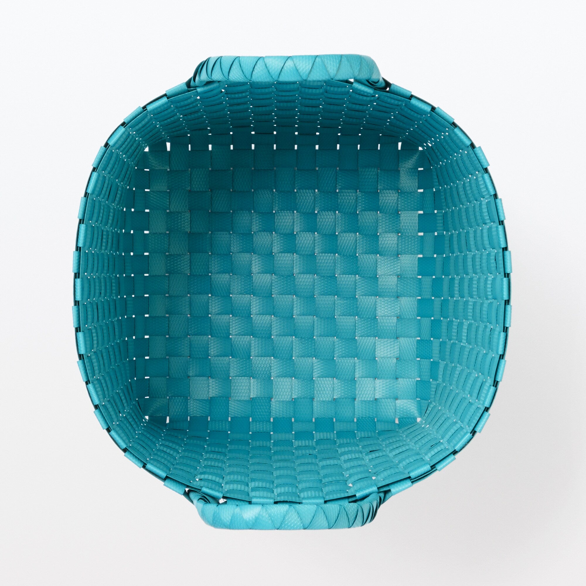 Recycled Polypropylene Strap Weave Basket - Blue - Small (dia. 9.8 x H7.9) - Image 4
