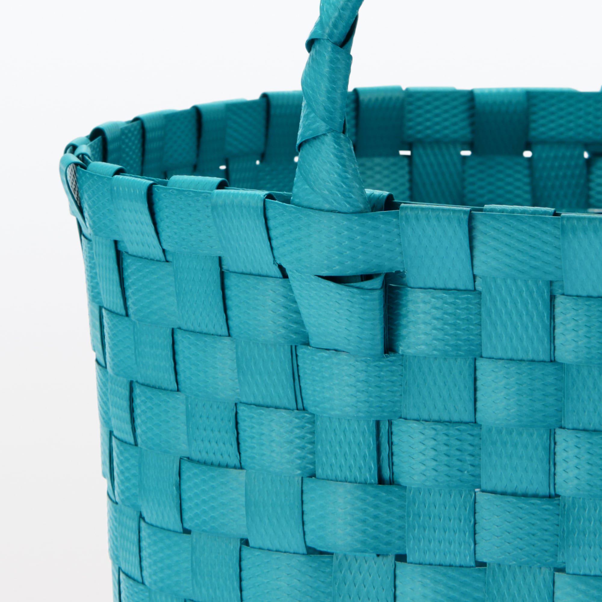Recycled Polypropylene Strap Weave Basket - Blue - Small (dia. 9.8 x H7.9) - Image 5