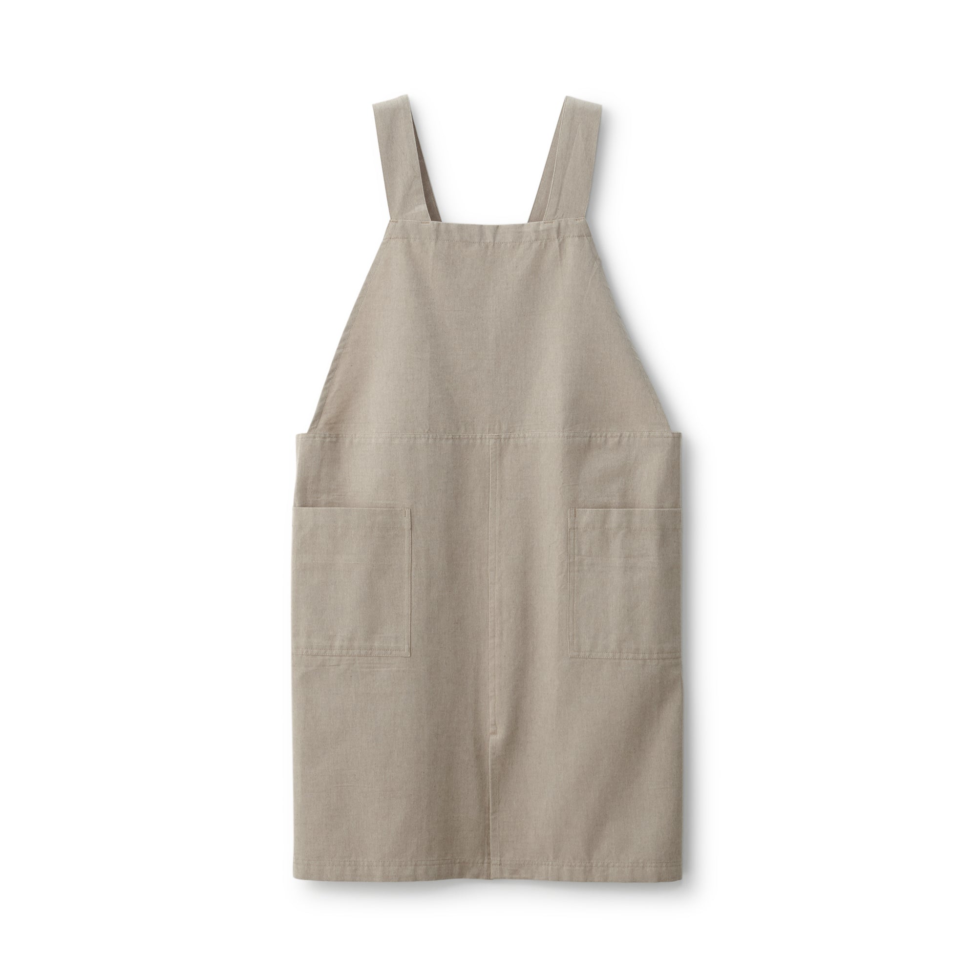 Plain Weave Cotton Shoulder Strap Apron - S-M