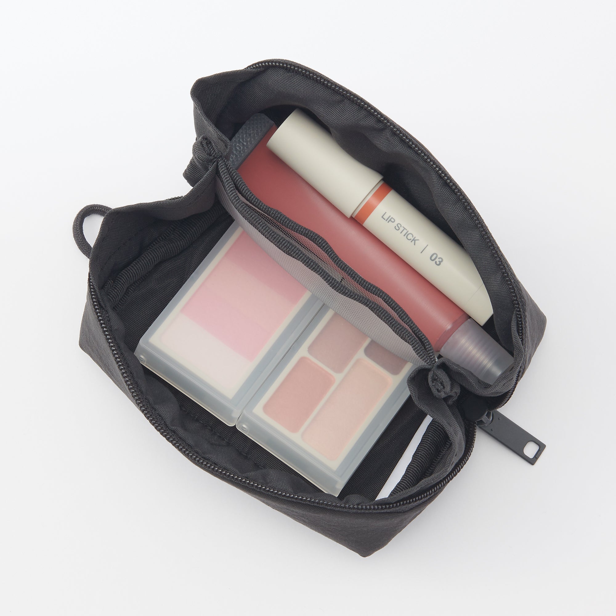 Wrinkled Nylon Wide-Opening Pouch - Small - Image 16