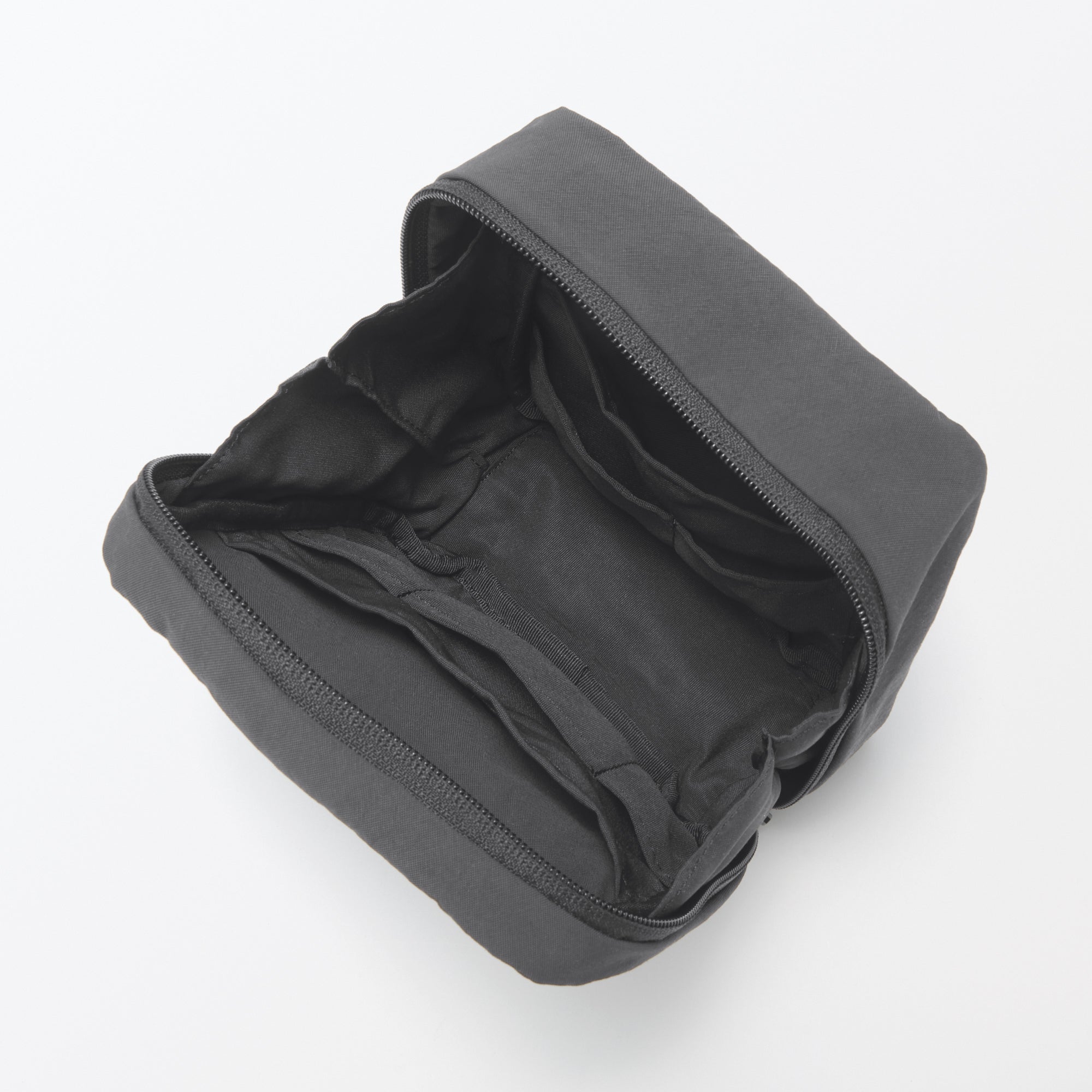 Wrinkled Nylon Wide-Opening Pouch - Square - Image 19