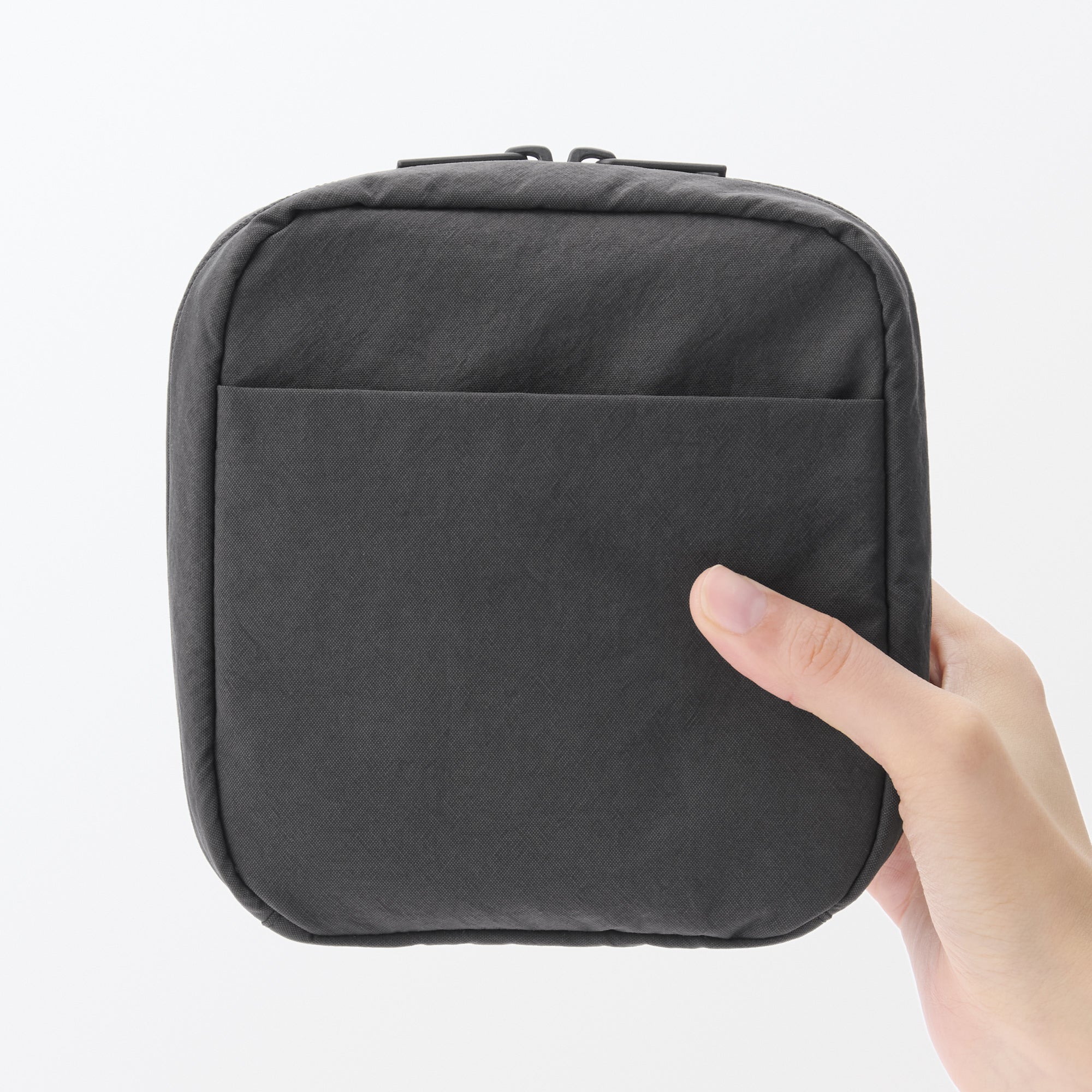 Wrinkled Nylon Wide-Opening Pouch - Square - Image 20